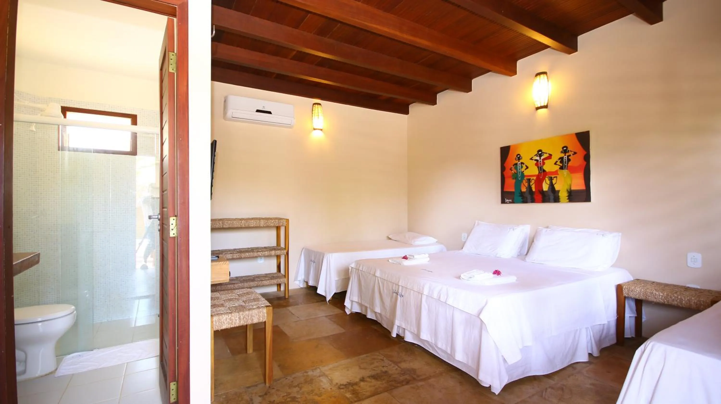 Bed in Pousada Vento do Kite