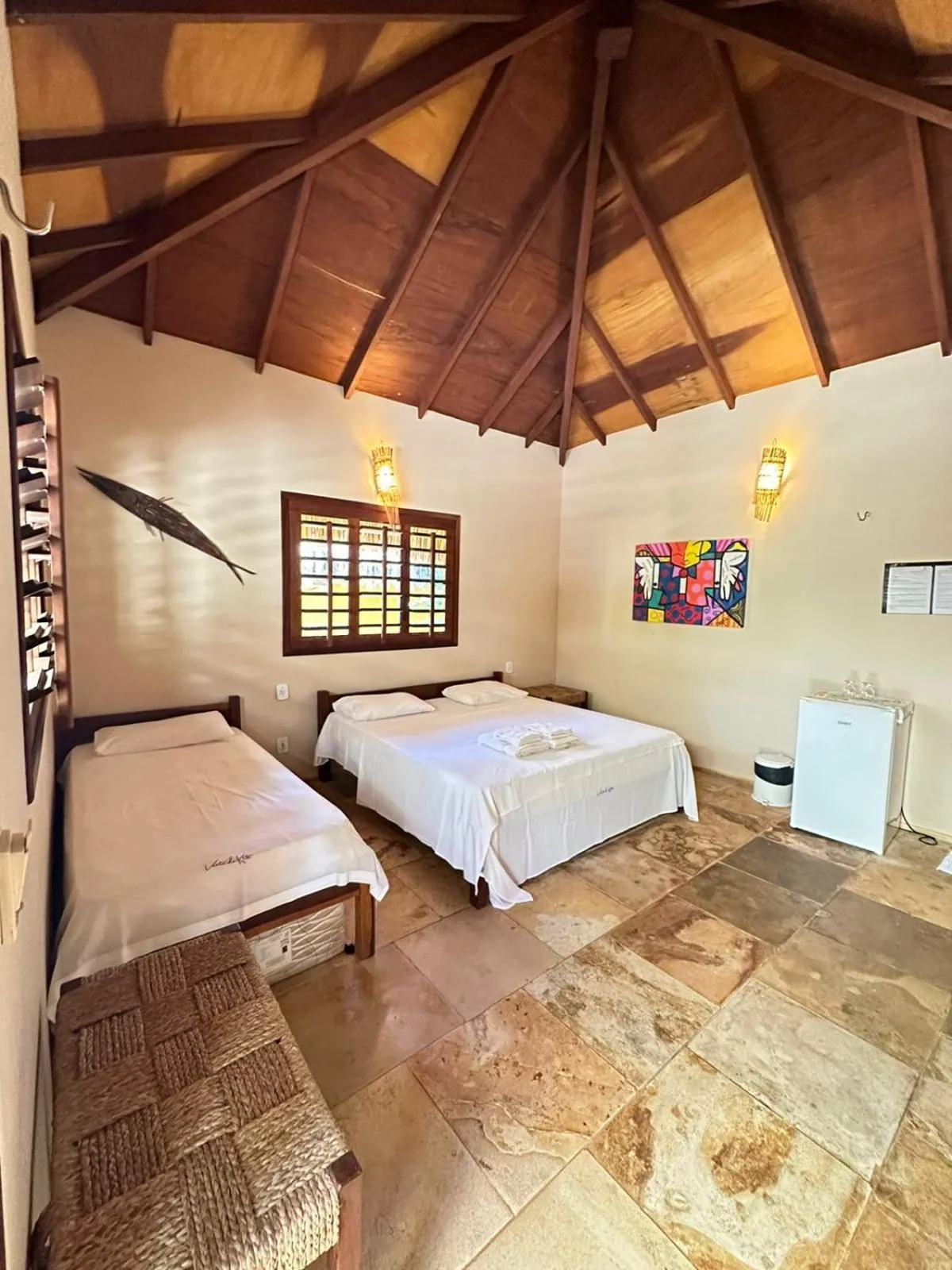 Bed in Pousada Vento do Kite