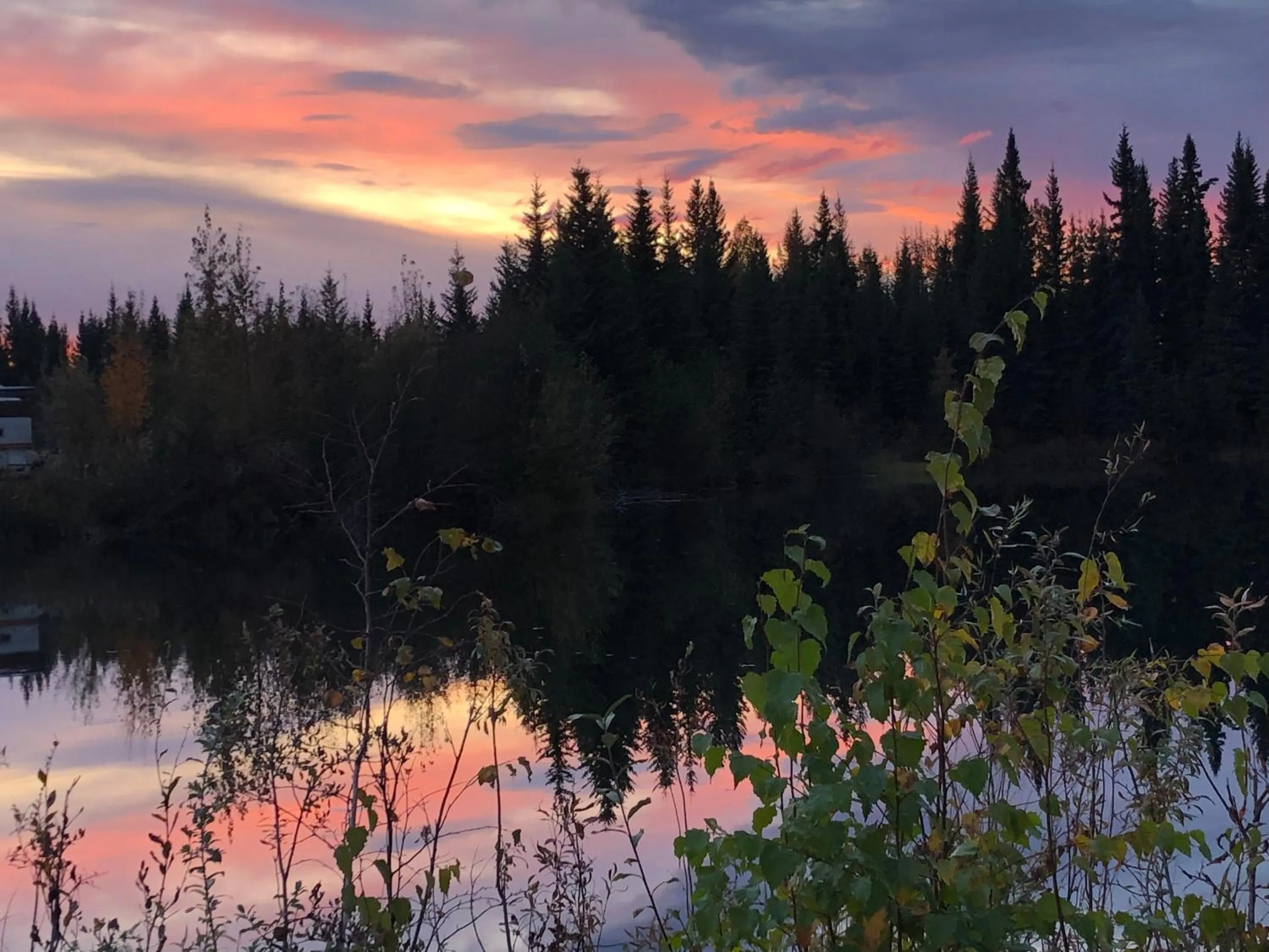 Alaska Log Cabins on the Pond