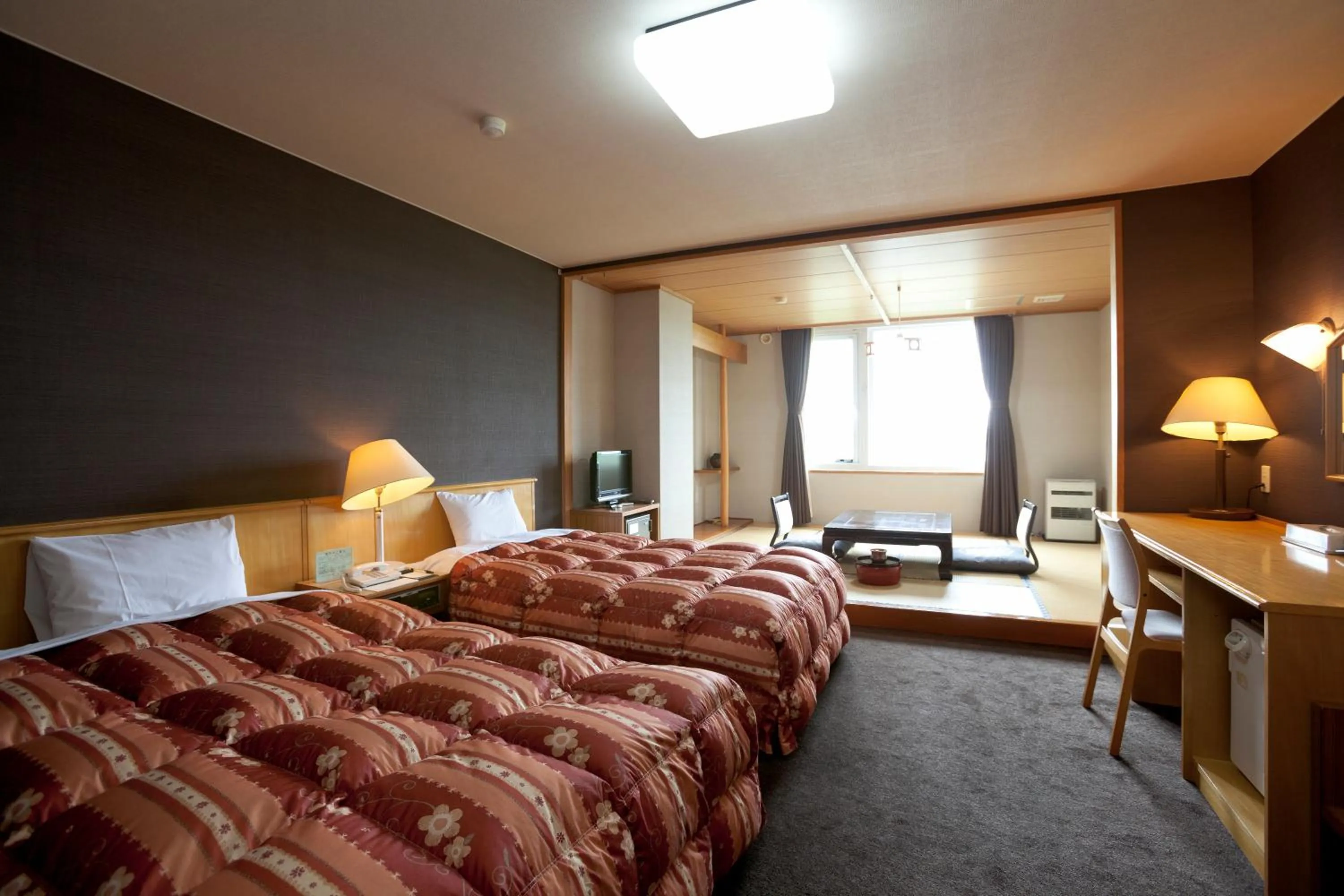 Photo of the whole room, Bed in Abashiri Kanko Hotel