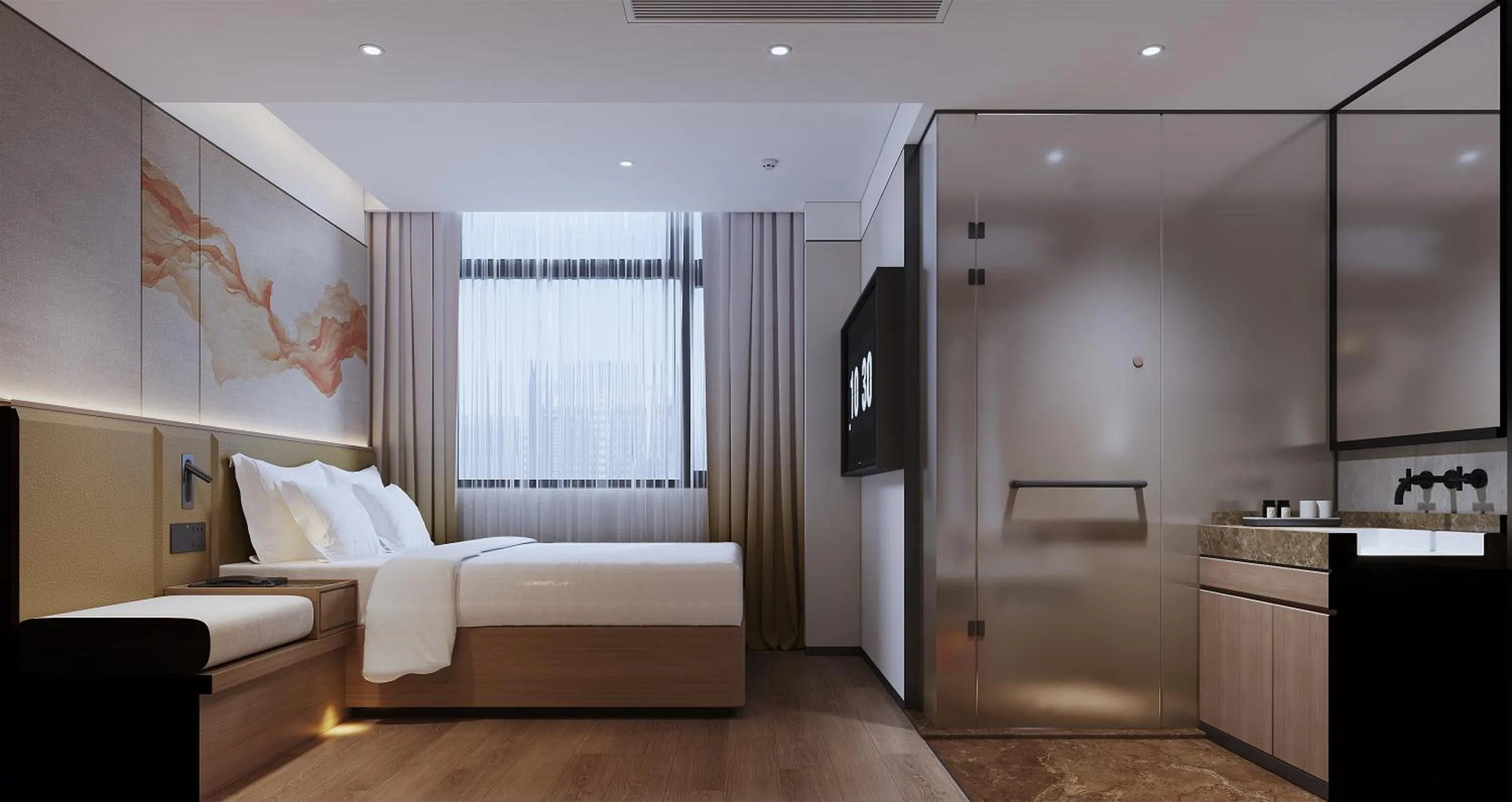 Bed in Guangdong Baiyun City Hotel