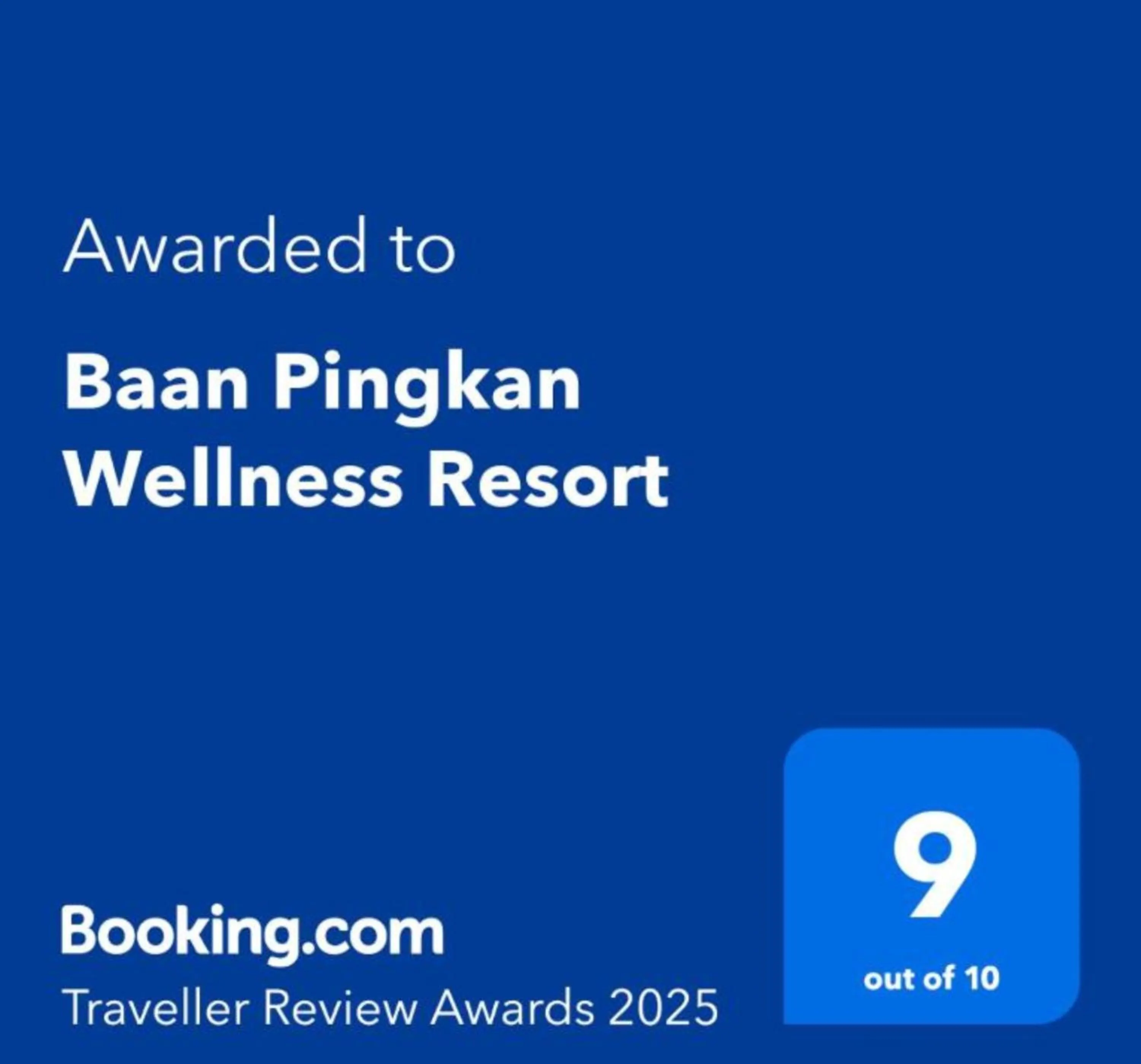 Certificate/Award in Baan Pingkan Wellness Resort