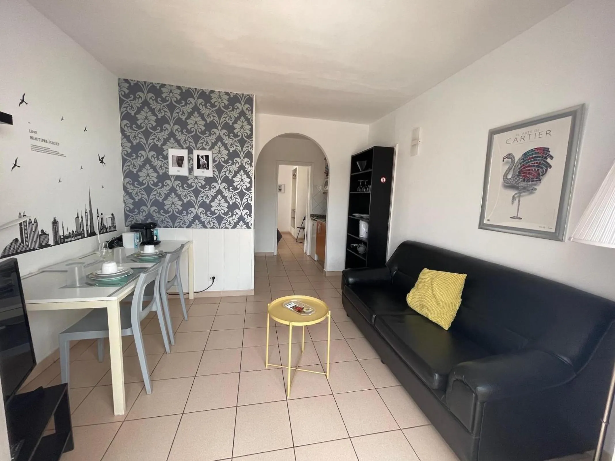 Living room in Rainbow Golf Bungalows, Gay Men-only Resort