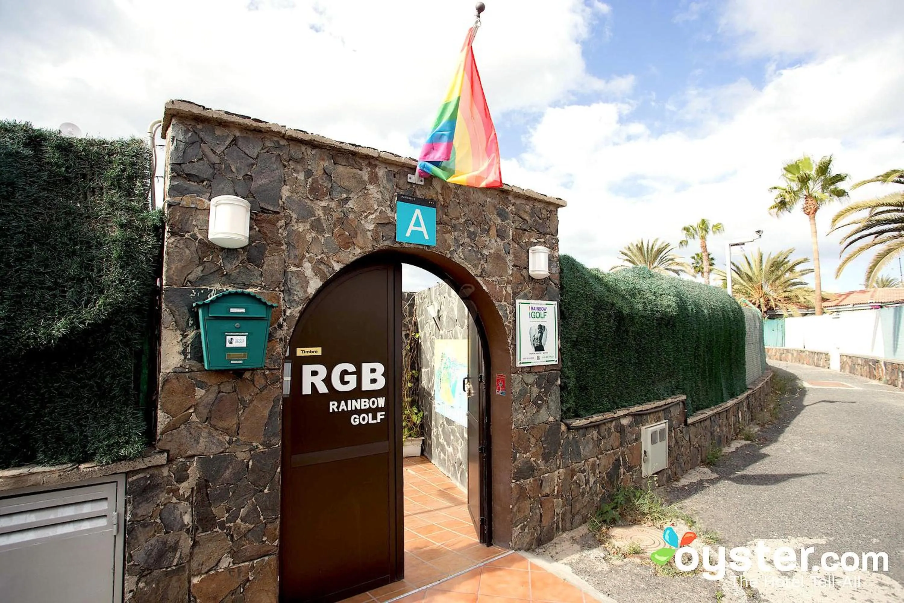 Facade/entrance in Rainbow Golf Bungalows, Gay Men-only Resort