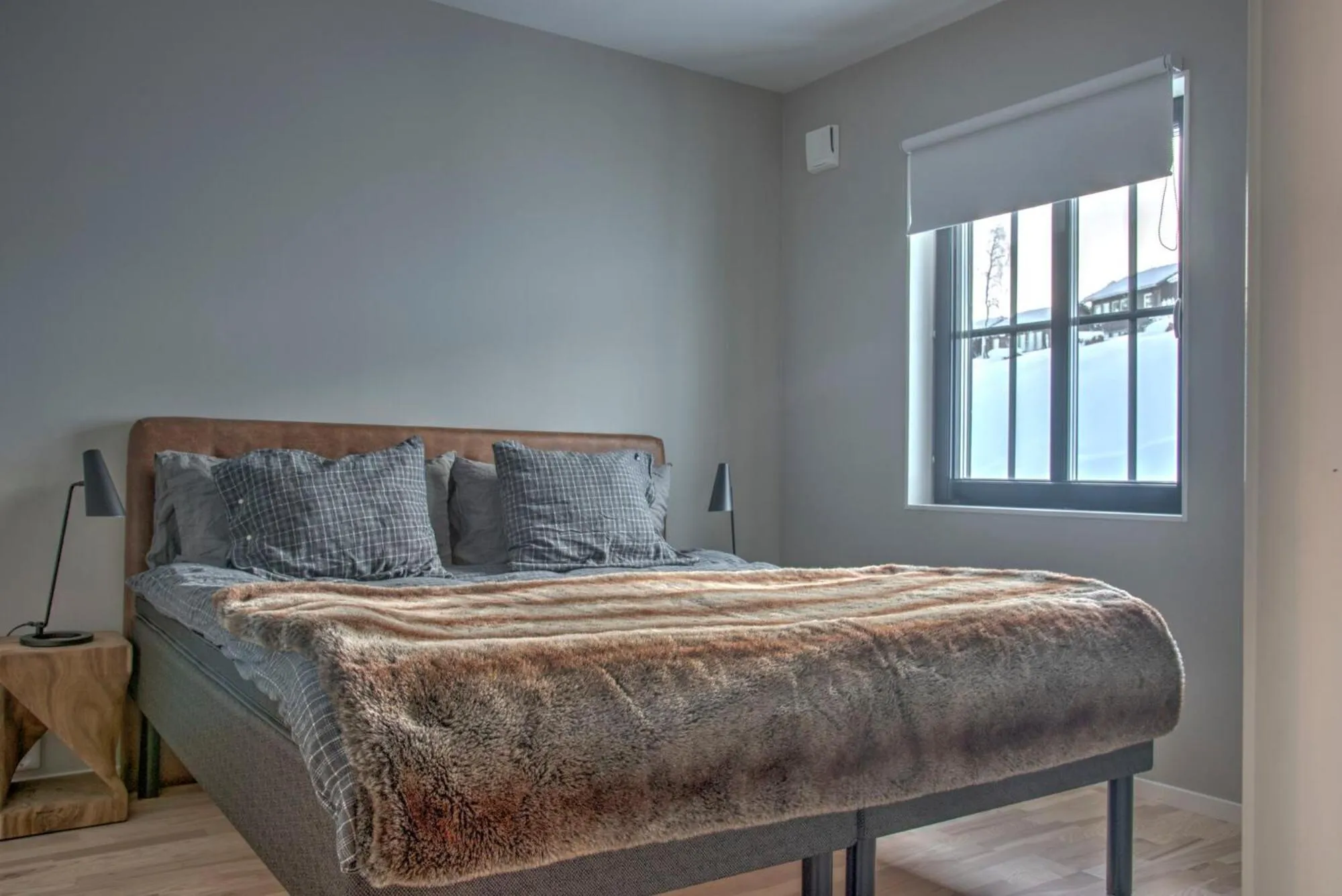 Bed in Mountain Lodge