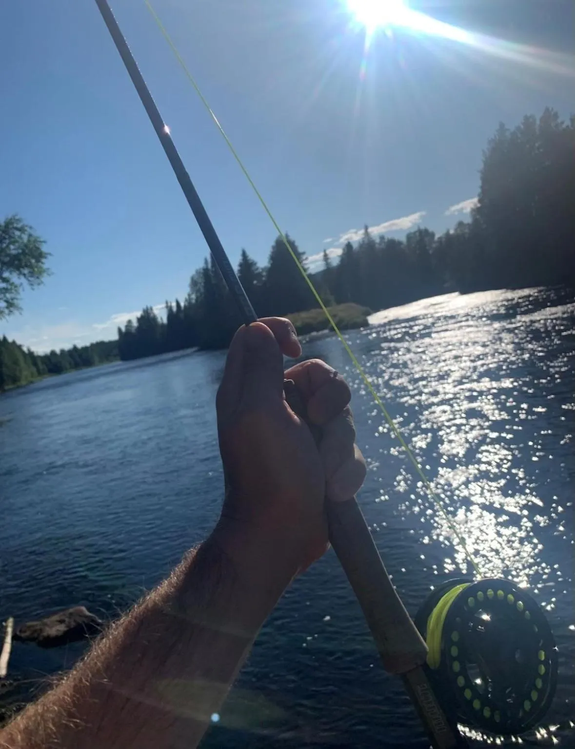 Fishing in Mountain Lodge