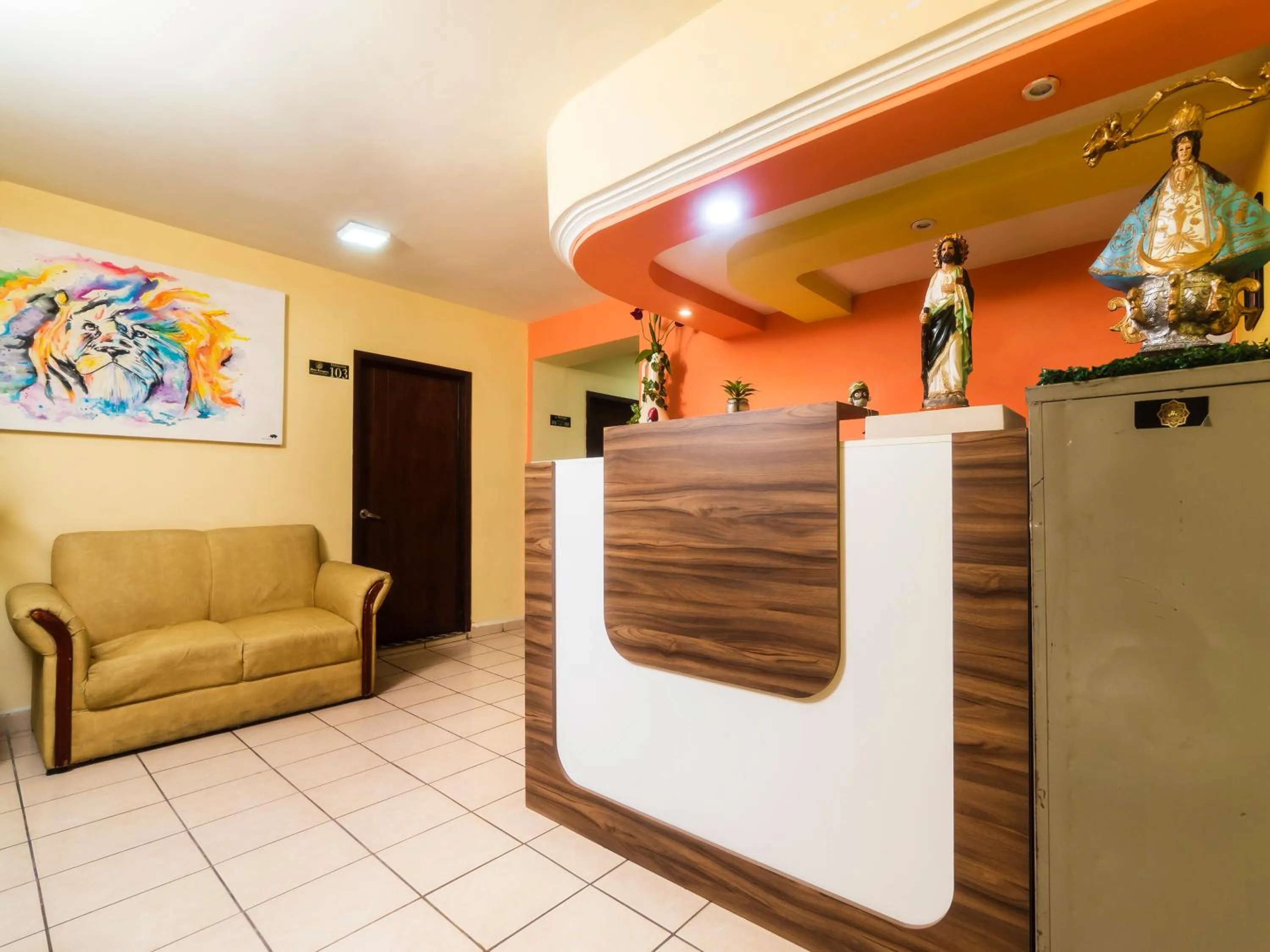 Lobby or reception in Hotel Zaragoza, San Juan de los Lagos