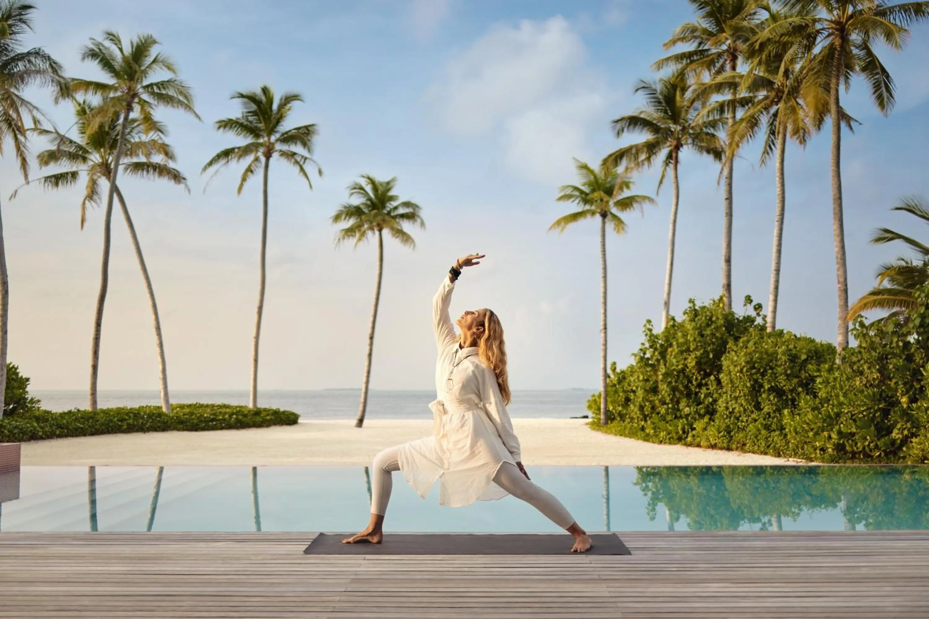 People in Jumeirah Olhahali Island Maldives