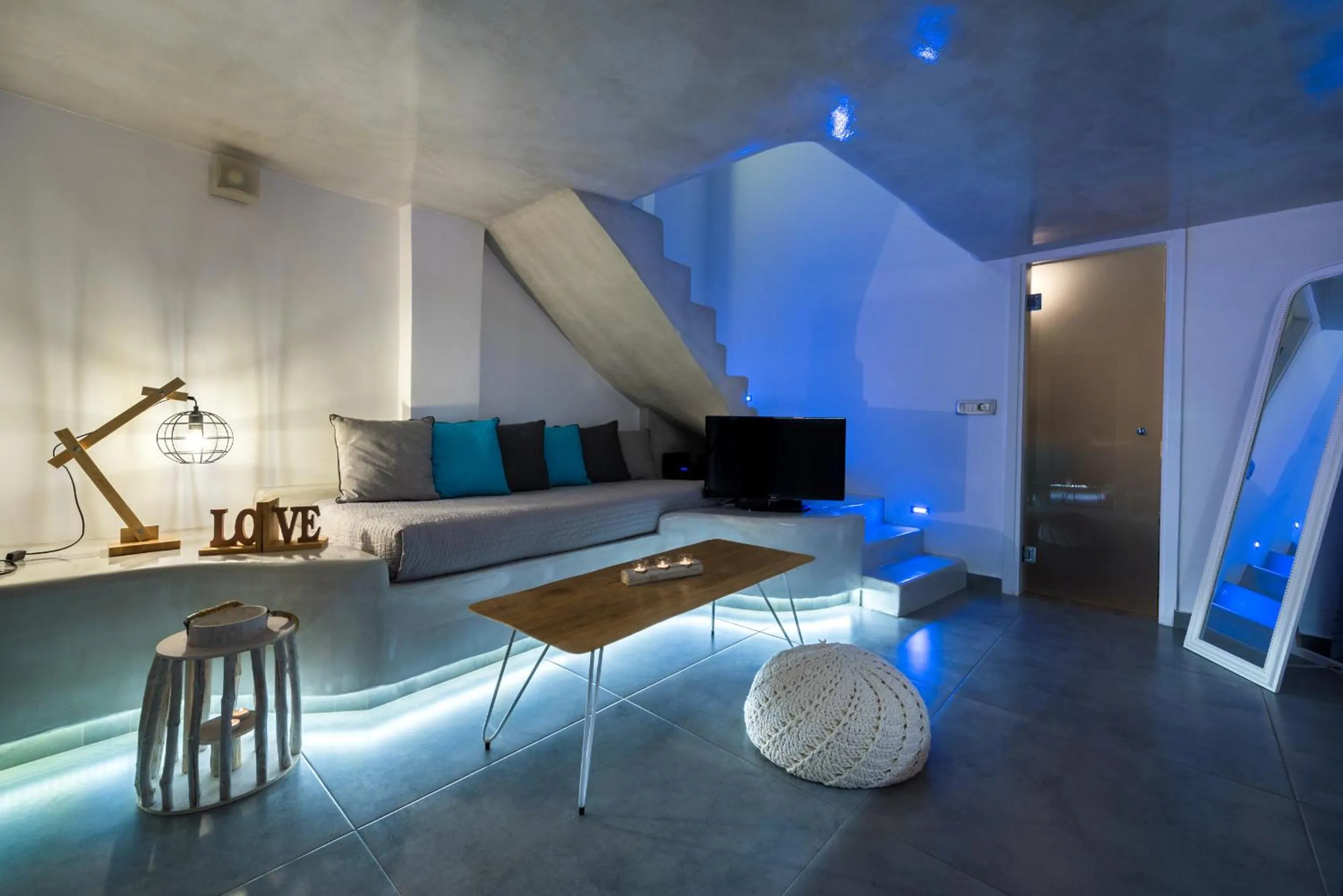 Living room in Nefeli Homes - Adults Only