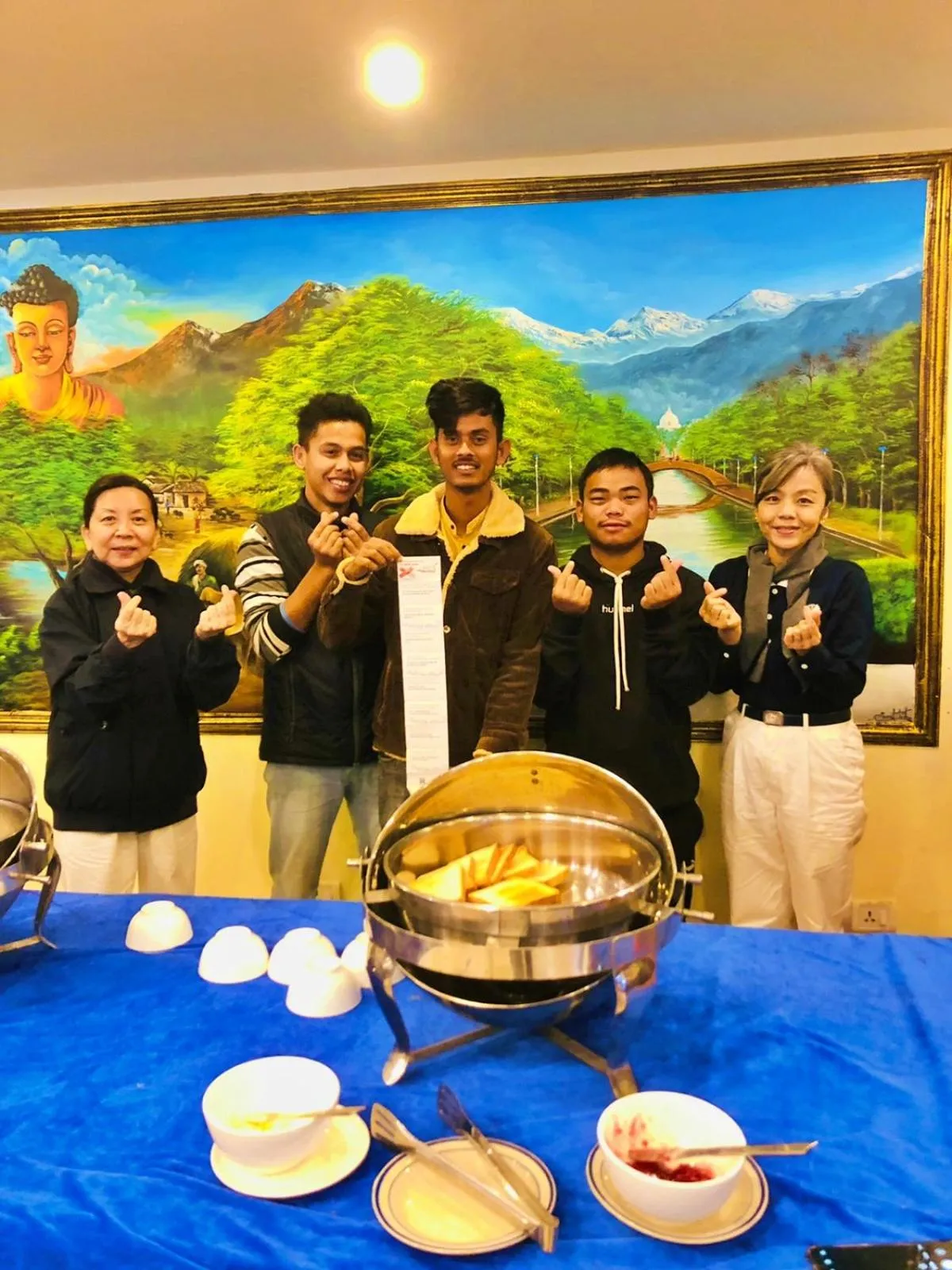 People in Hotel Peaceland Lumbini