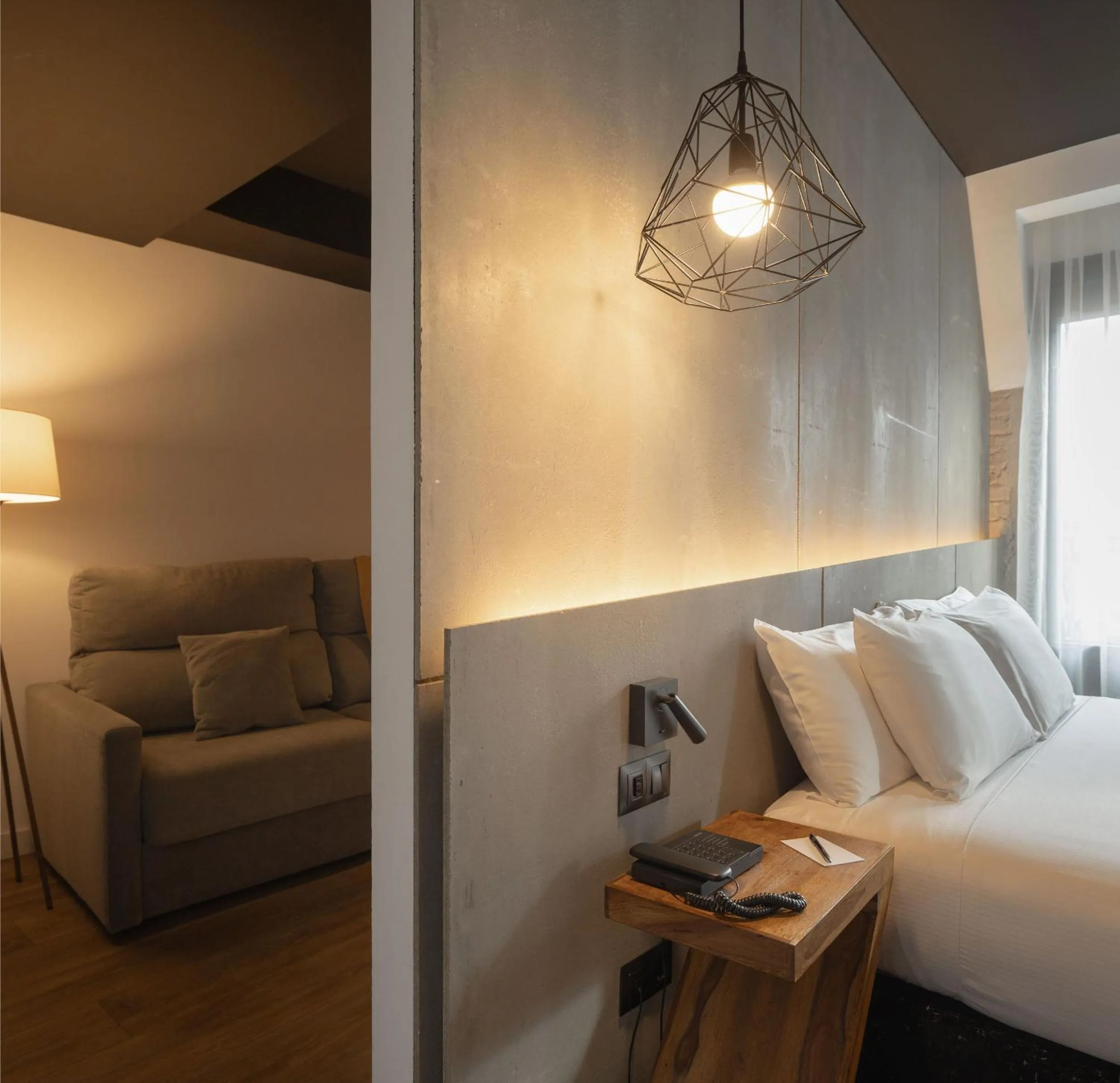 Bedroom, Bed in Hotel Tayko Bilbao