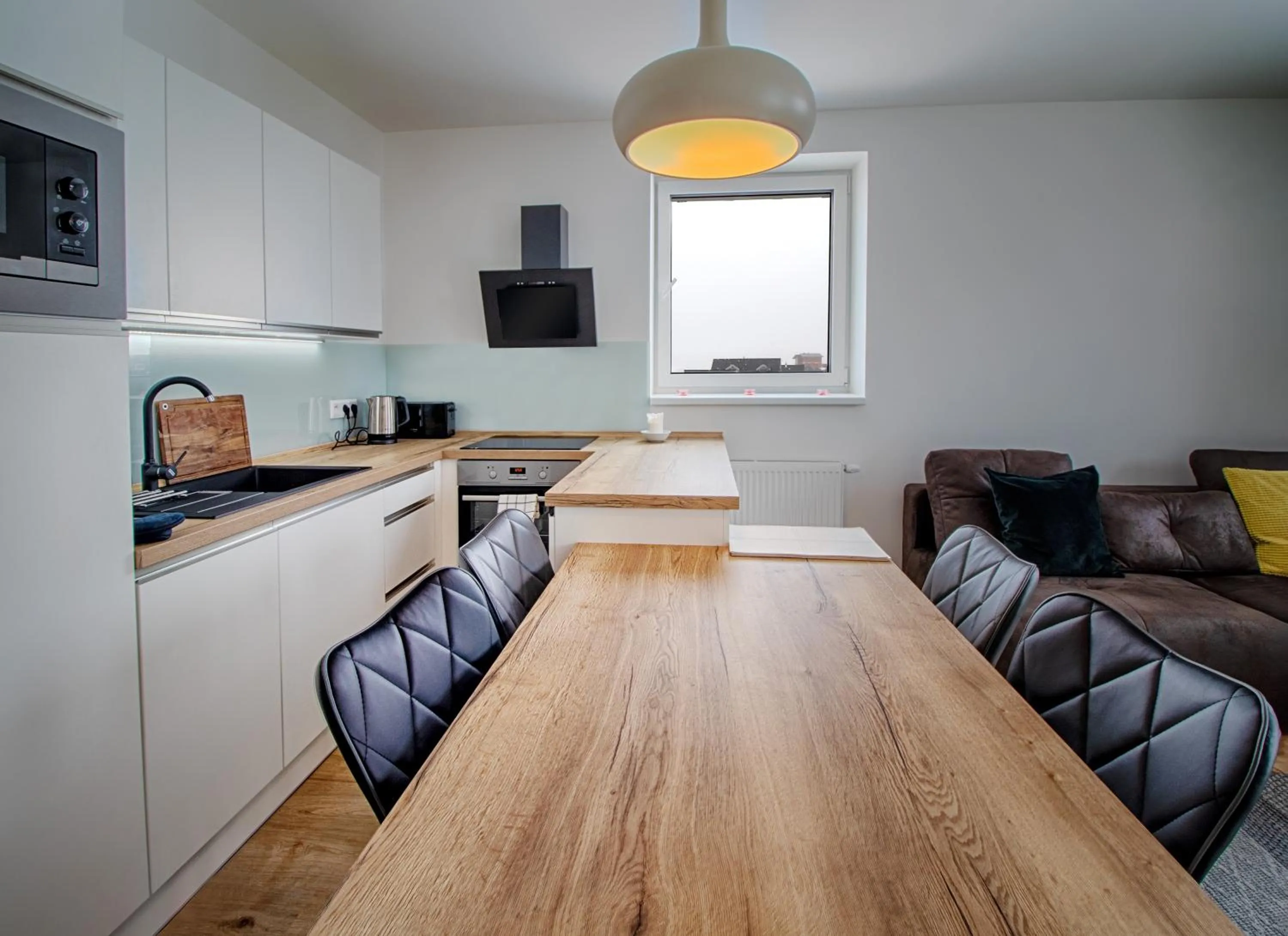 Kitchen or kitchenette in Aparthotel Klínovec Views