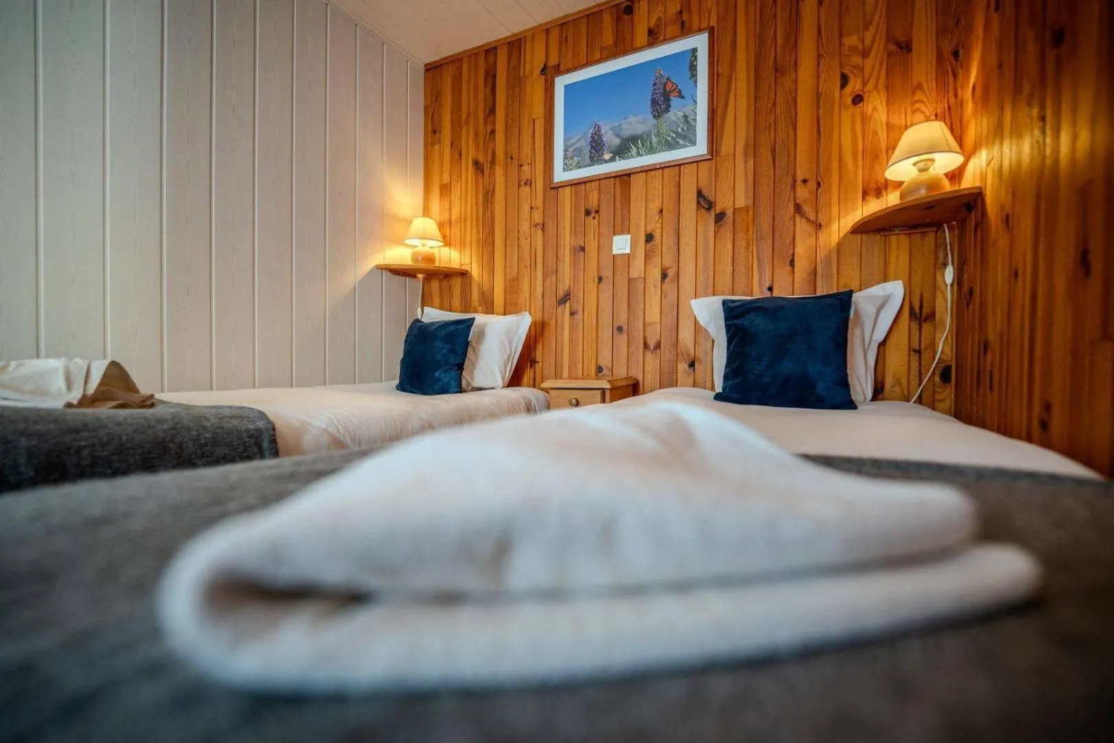 Bed in Hôtel du Centre