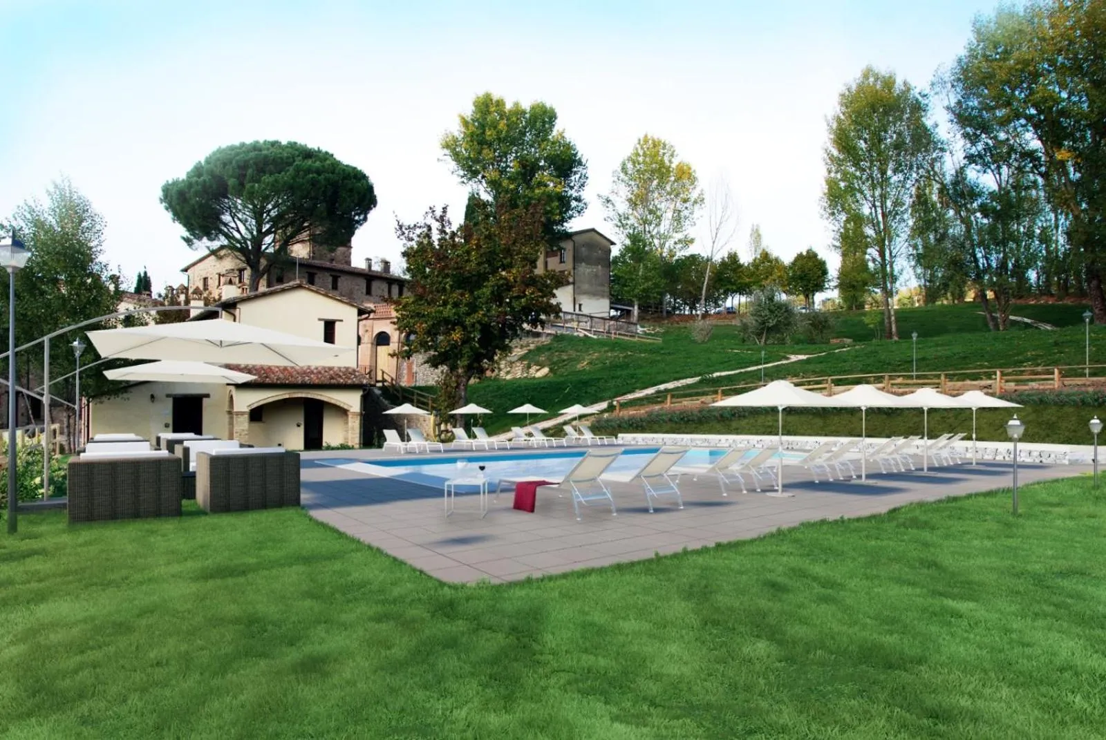 Swimming pool in GH Borgo Pulciano Agriturismo