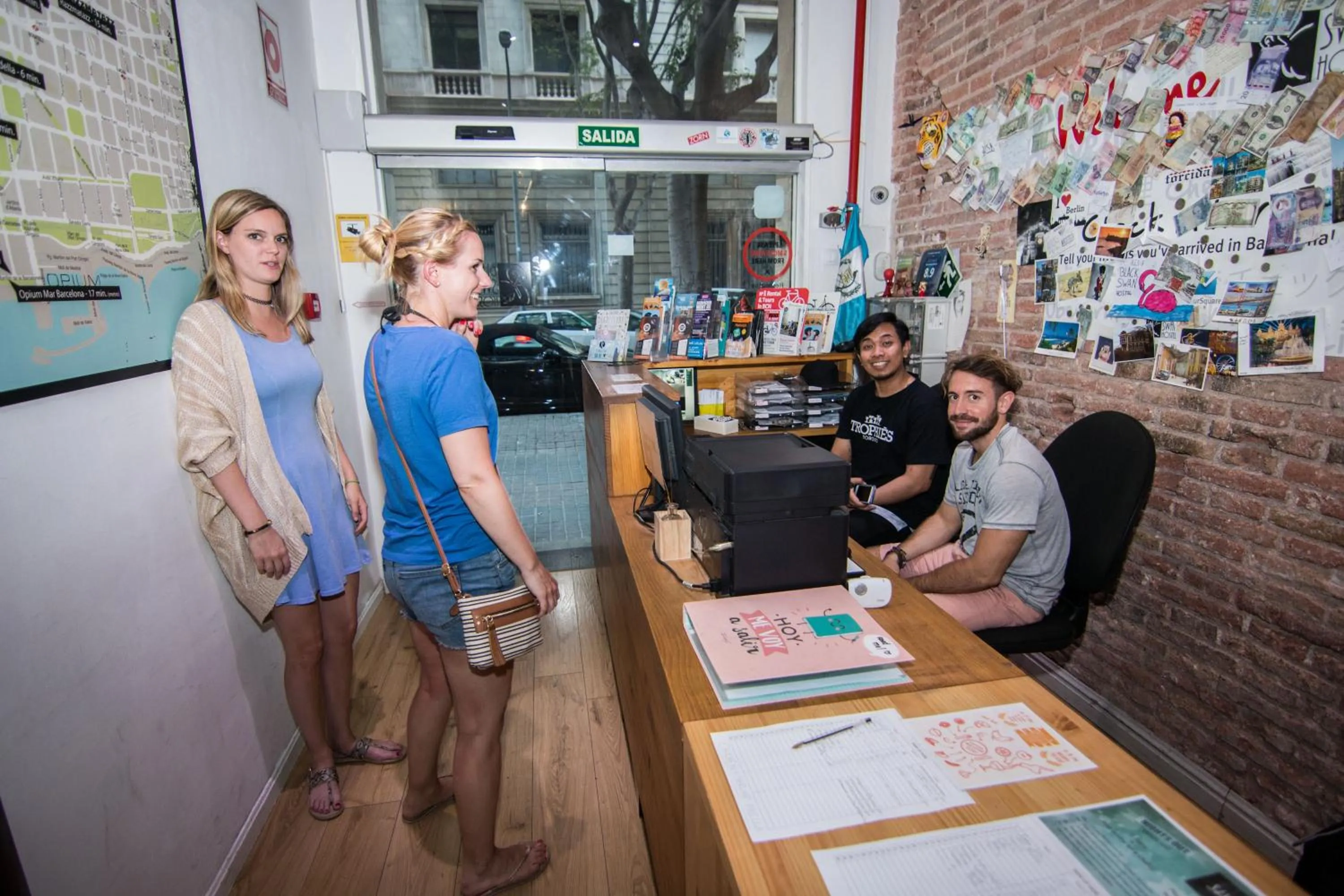 Staff in Black Swan Hostel