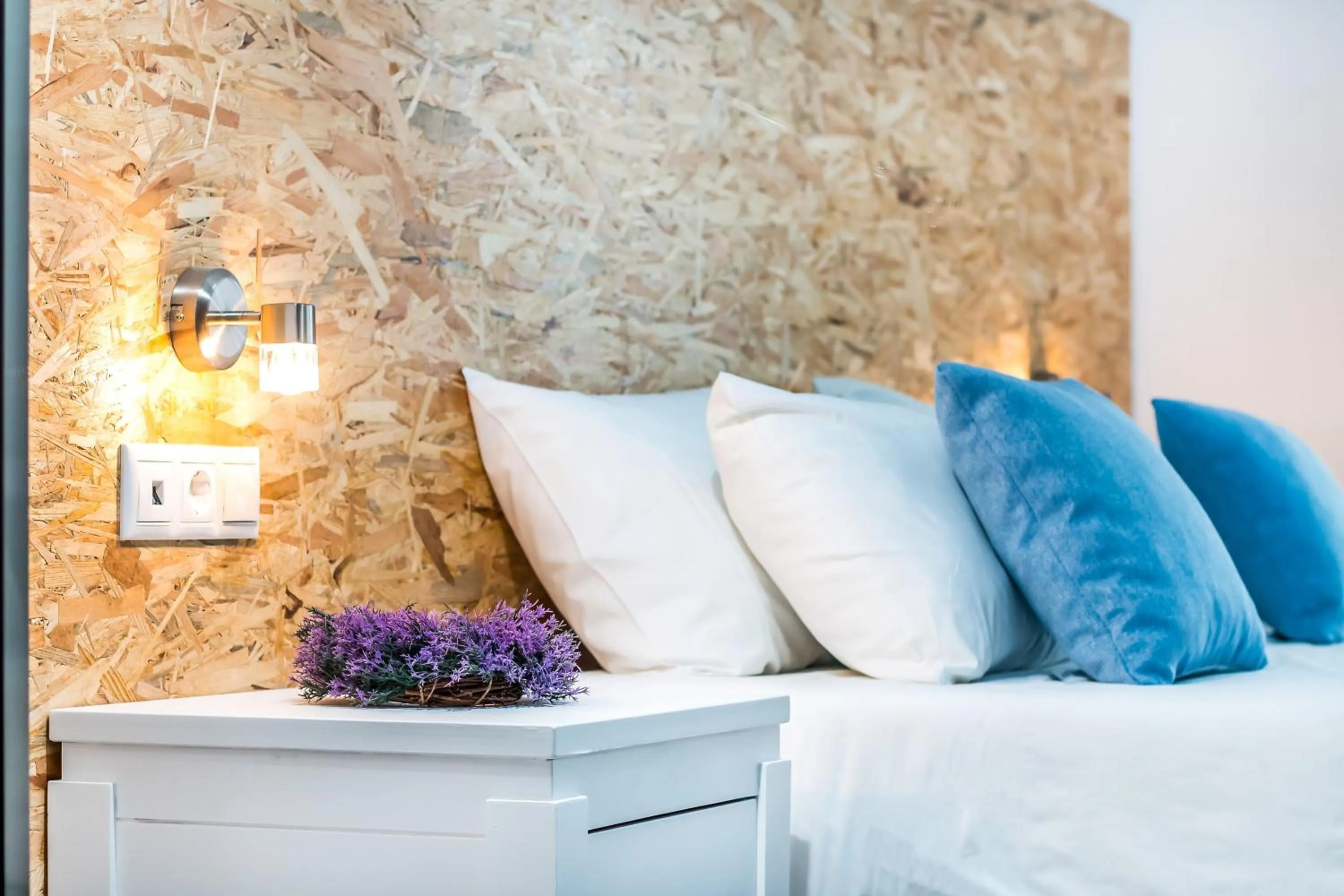 Decorative detail, Bed in Tinas Plus Hotel