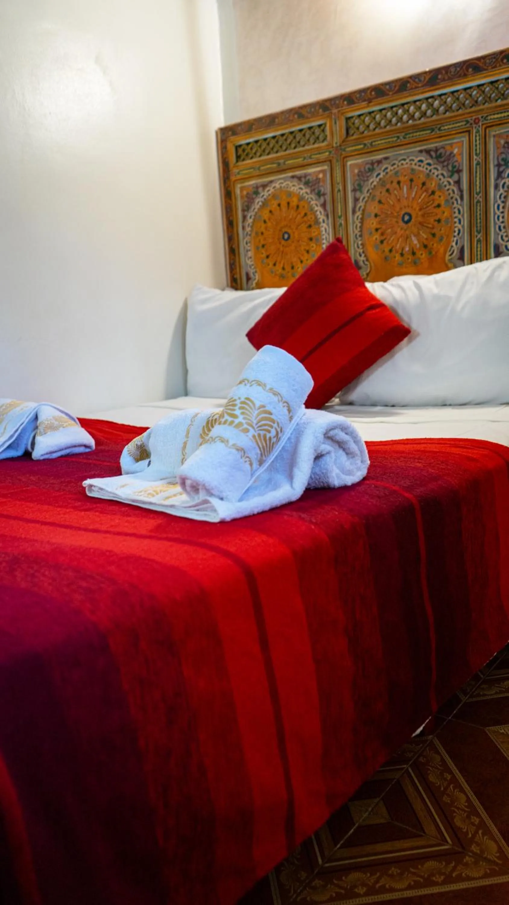 Bed in Riad Dar El Ouedghiri