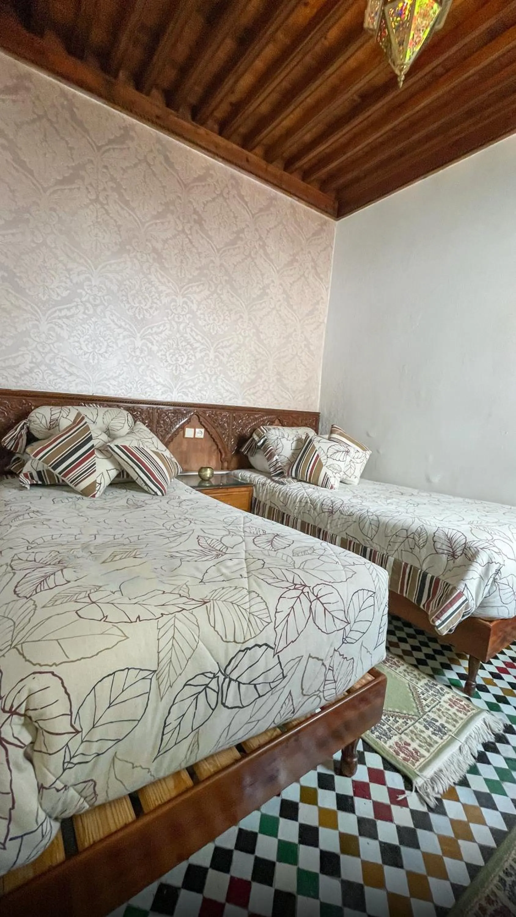 Bed in Riad Dar El Ouedghiri