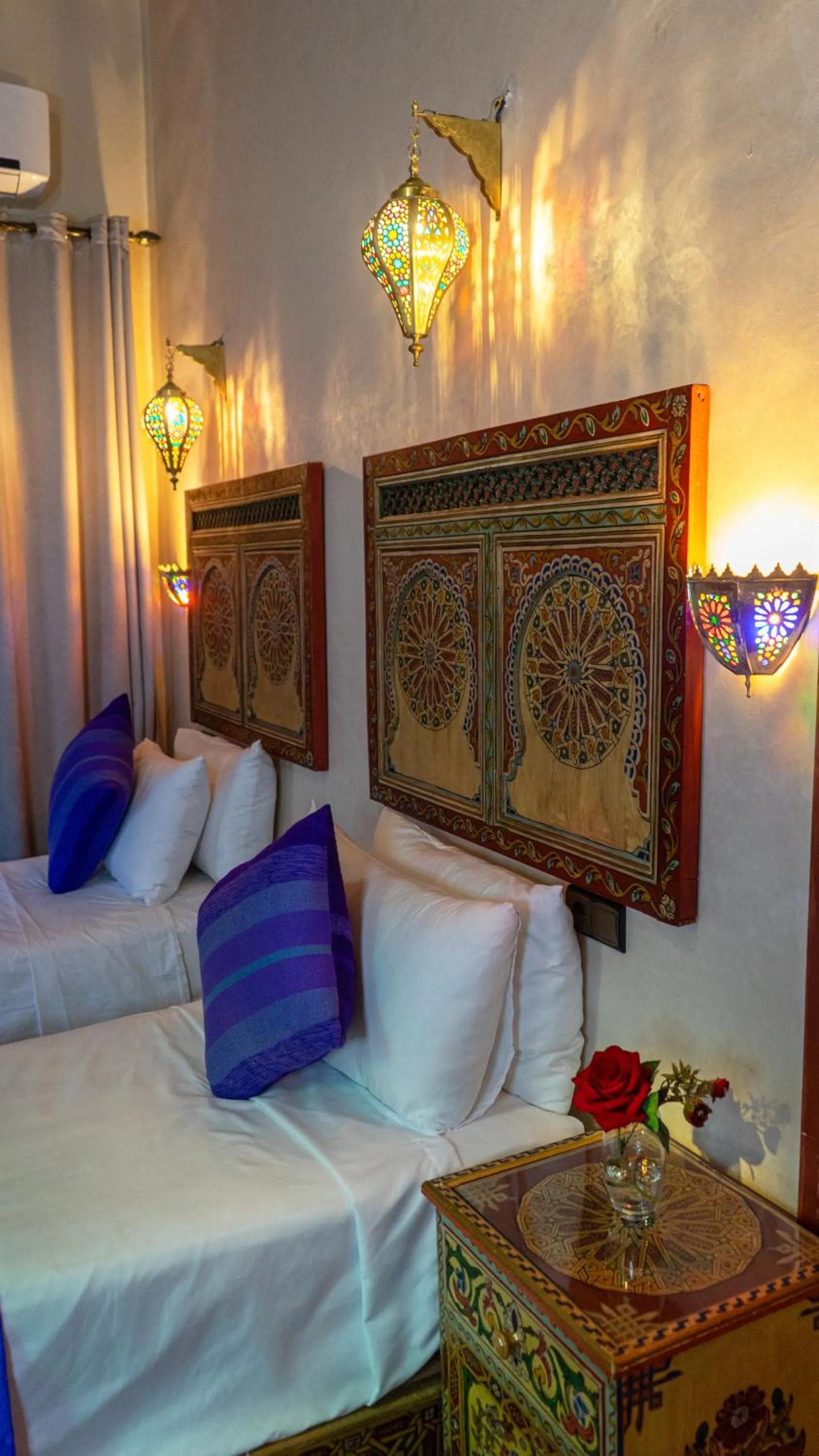 Bed in Riad Dar El Ouedghiri