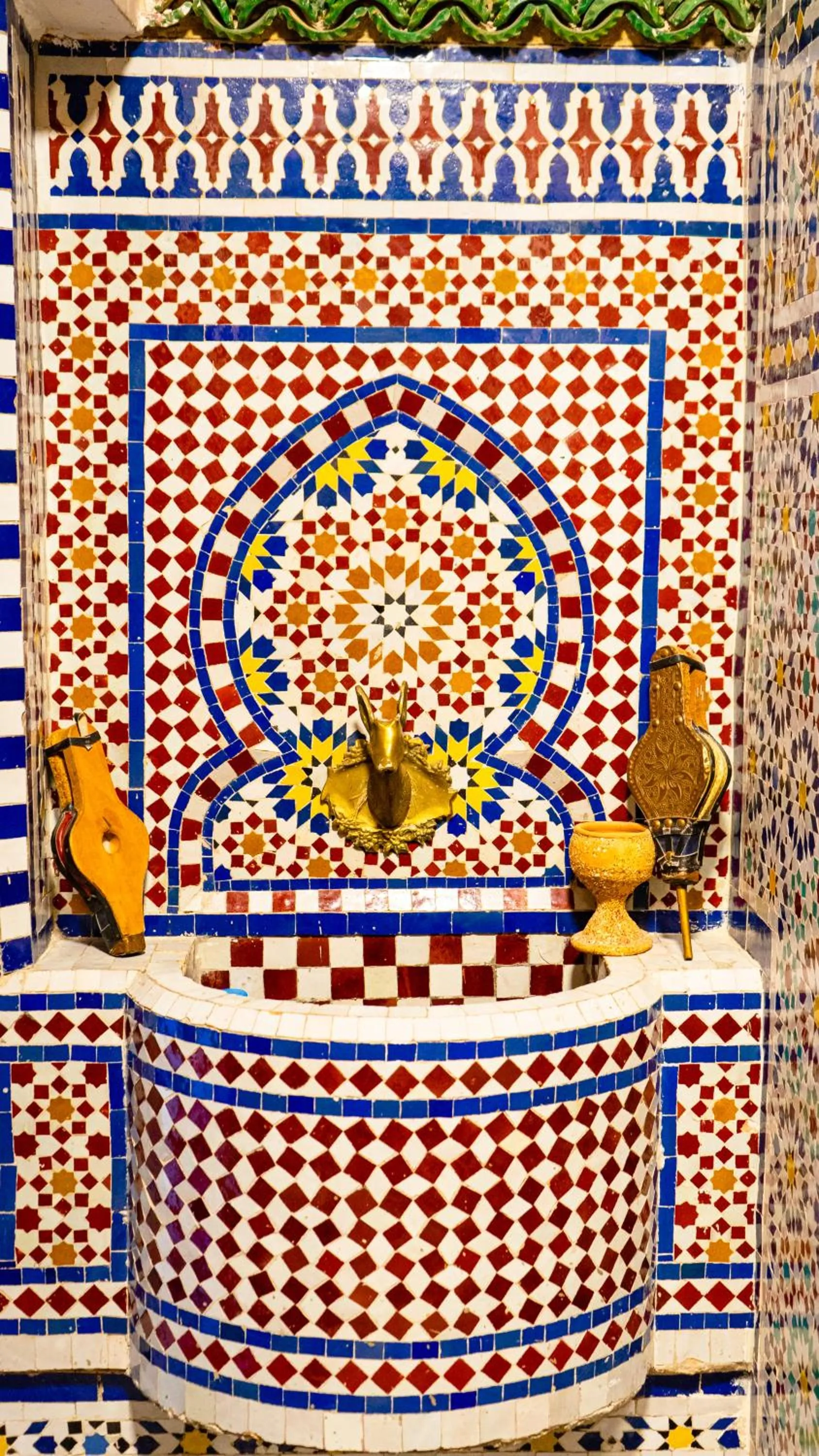 Decorative detail in Riad Dar El Ouedghiri