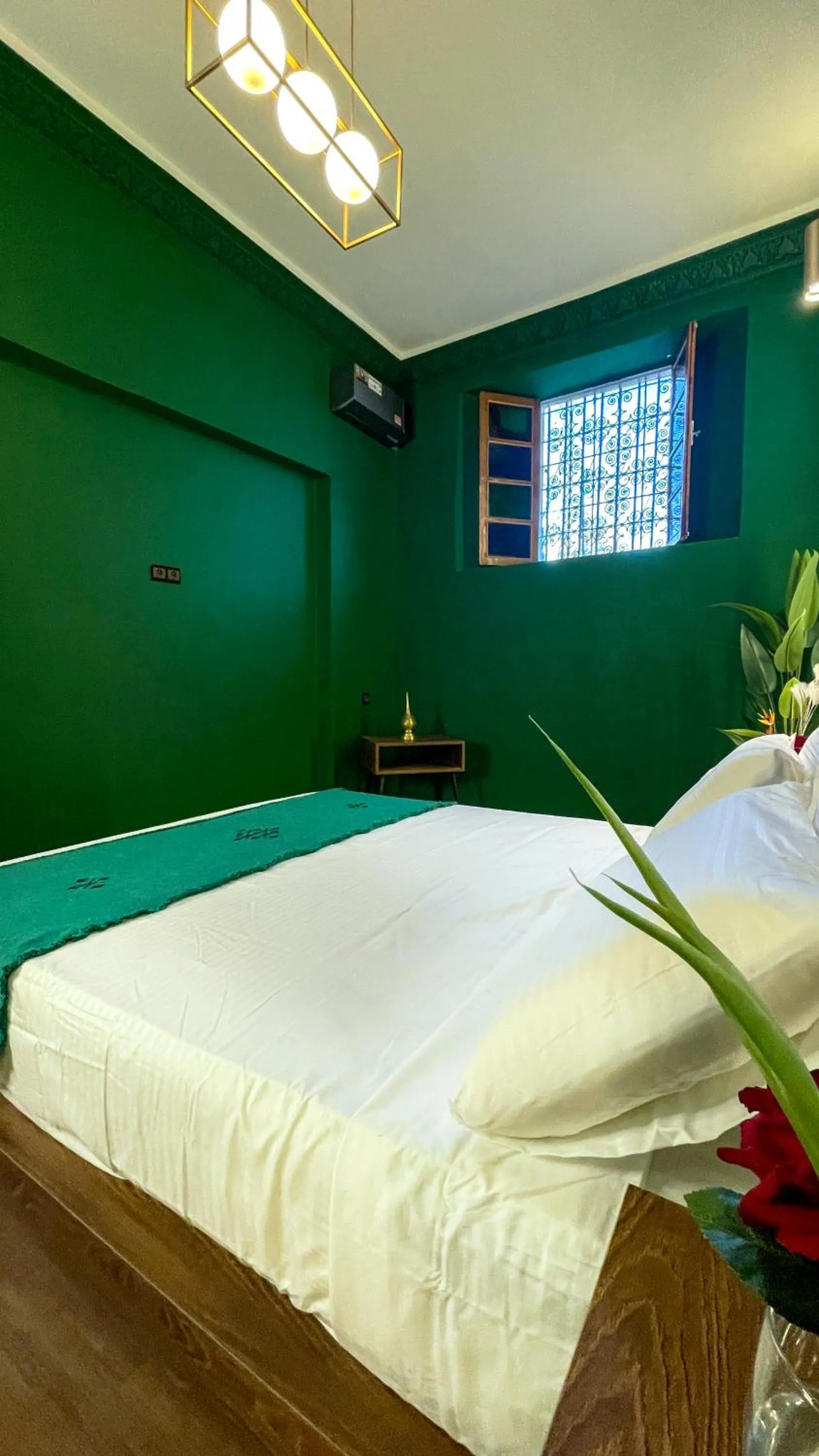 Bed in Riad Dar El Ouedghiri