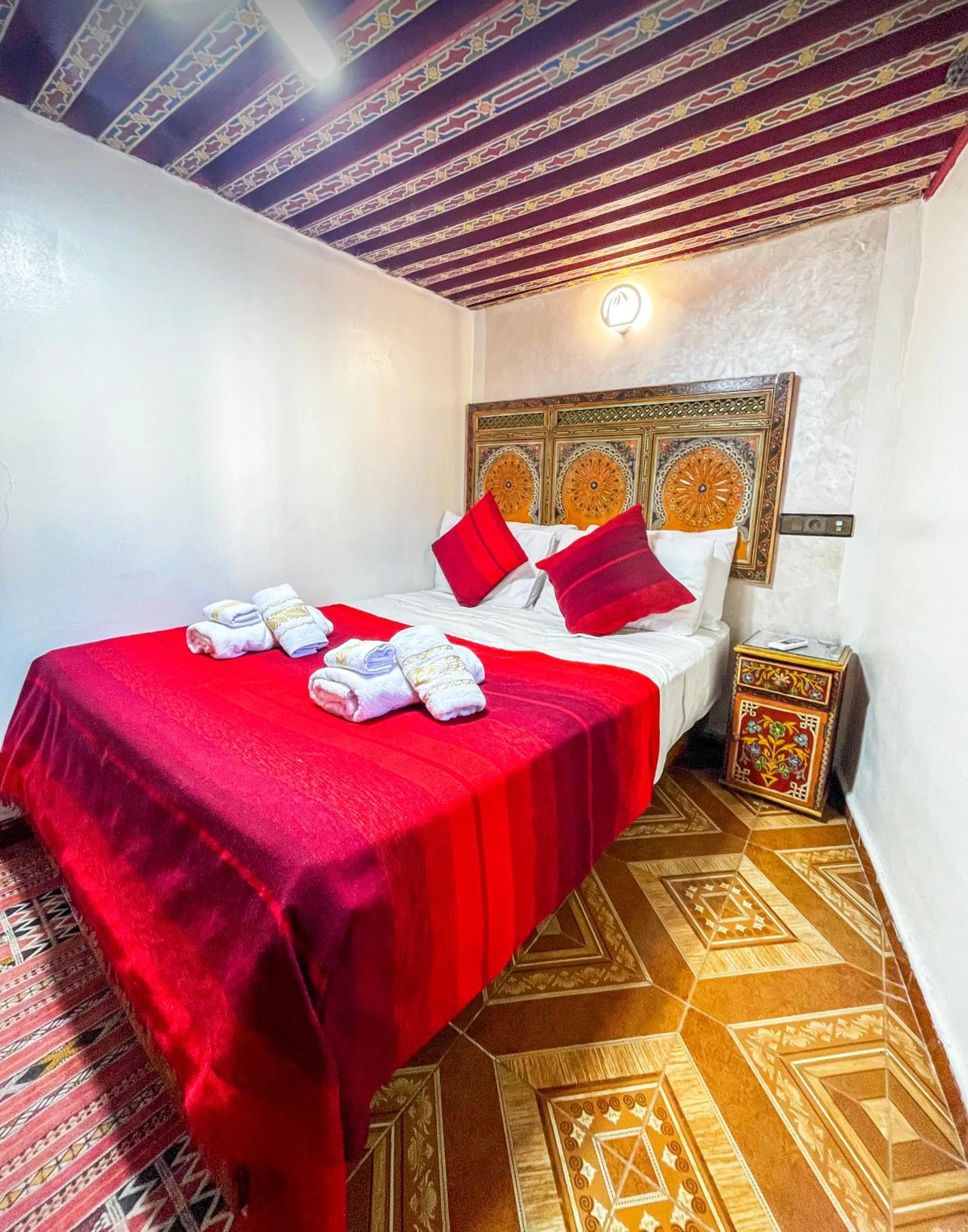 Bed in Riad Dar El Ouedghiri