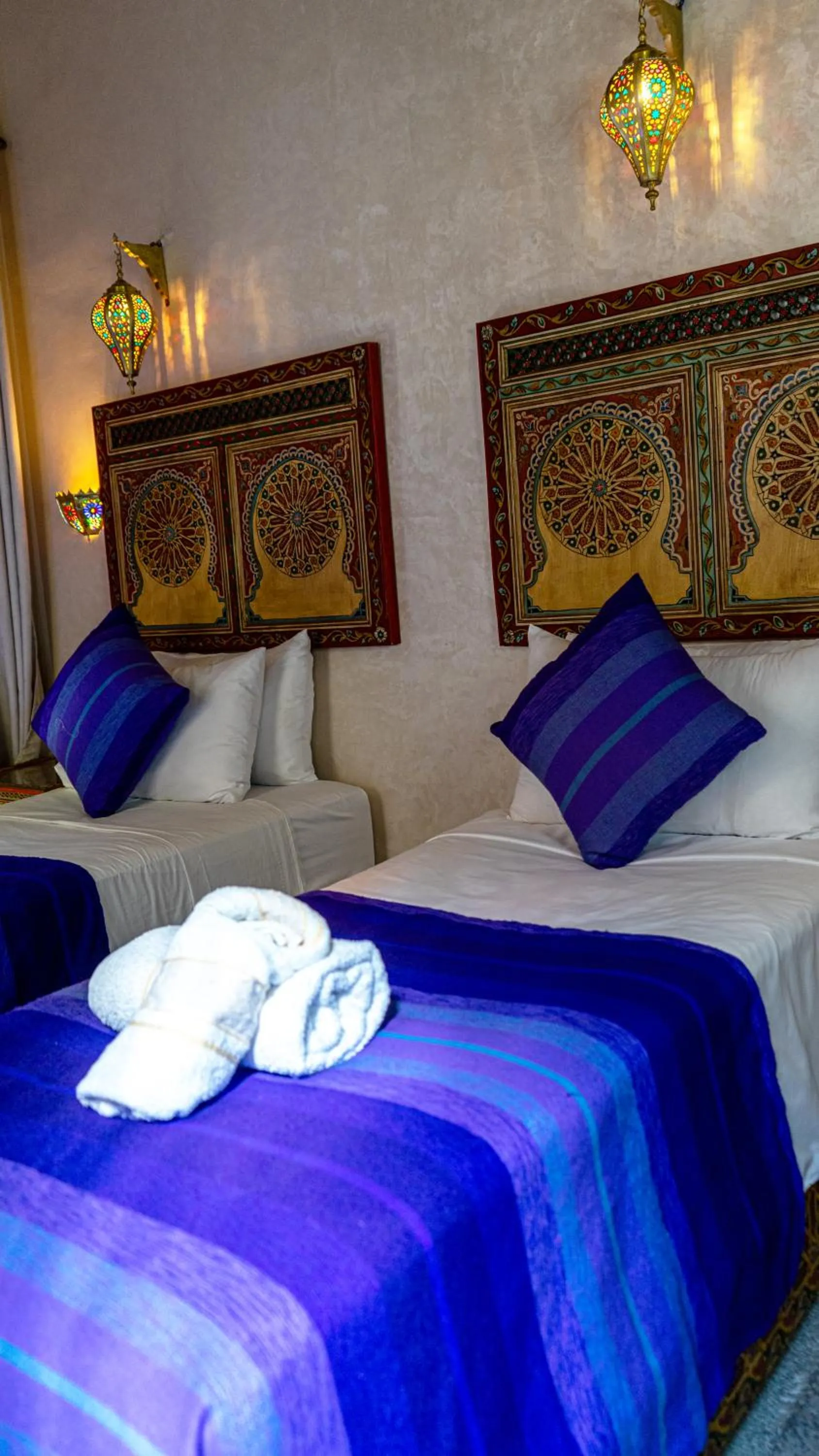 Bed in Riad Dar El Ouedghiri