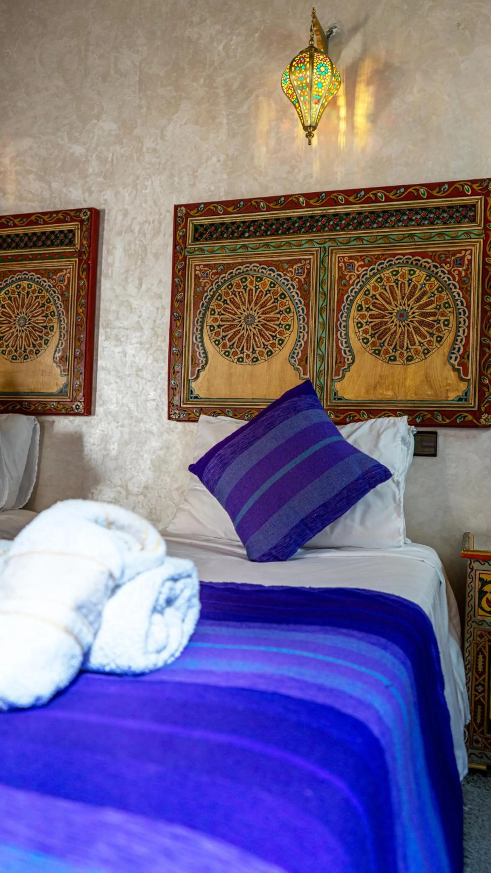 Bed in Riad Dar El Ouedghiri