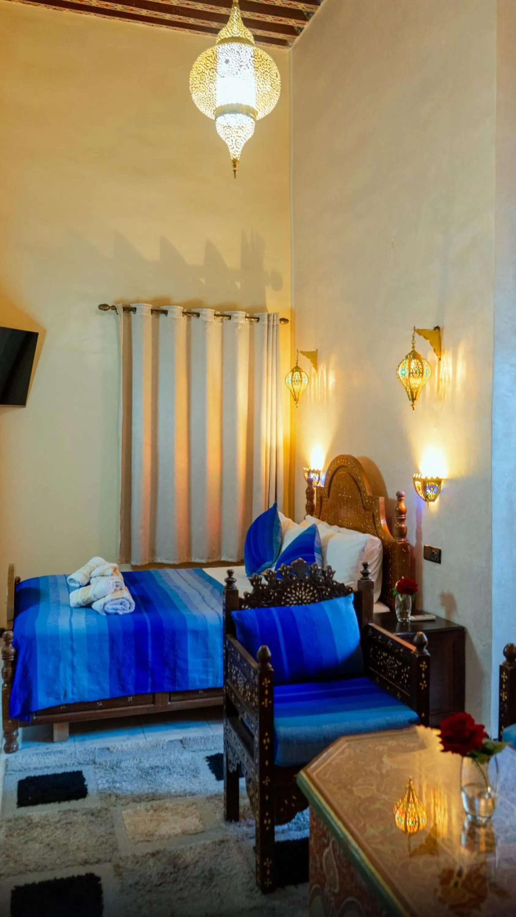 Bed in Riad Dar El Ouedghiri