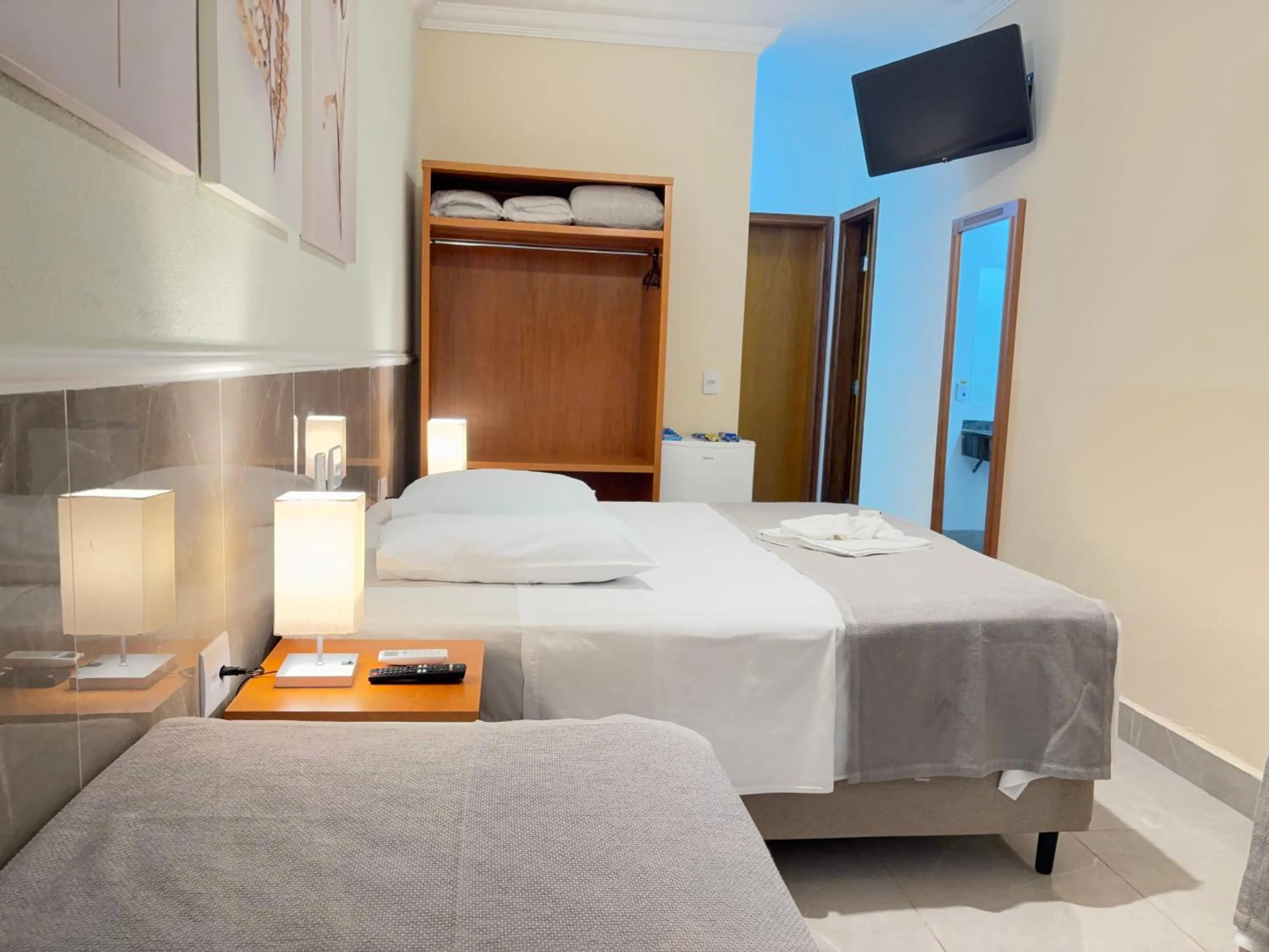 Bedroom, Bed in Hotel Casa Grande Orlândia SP