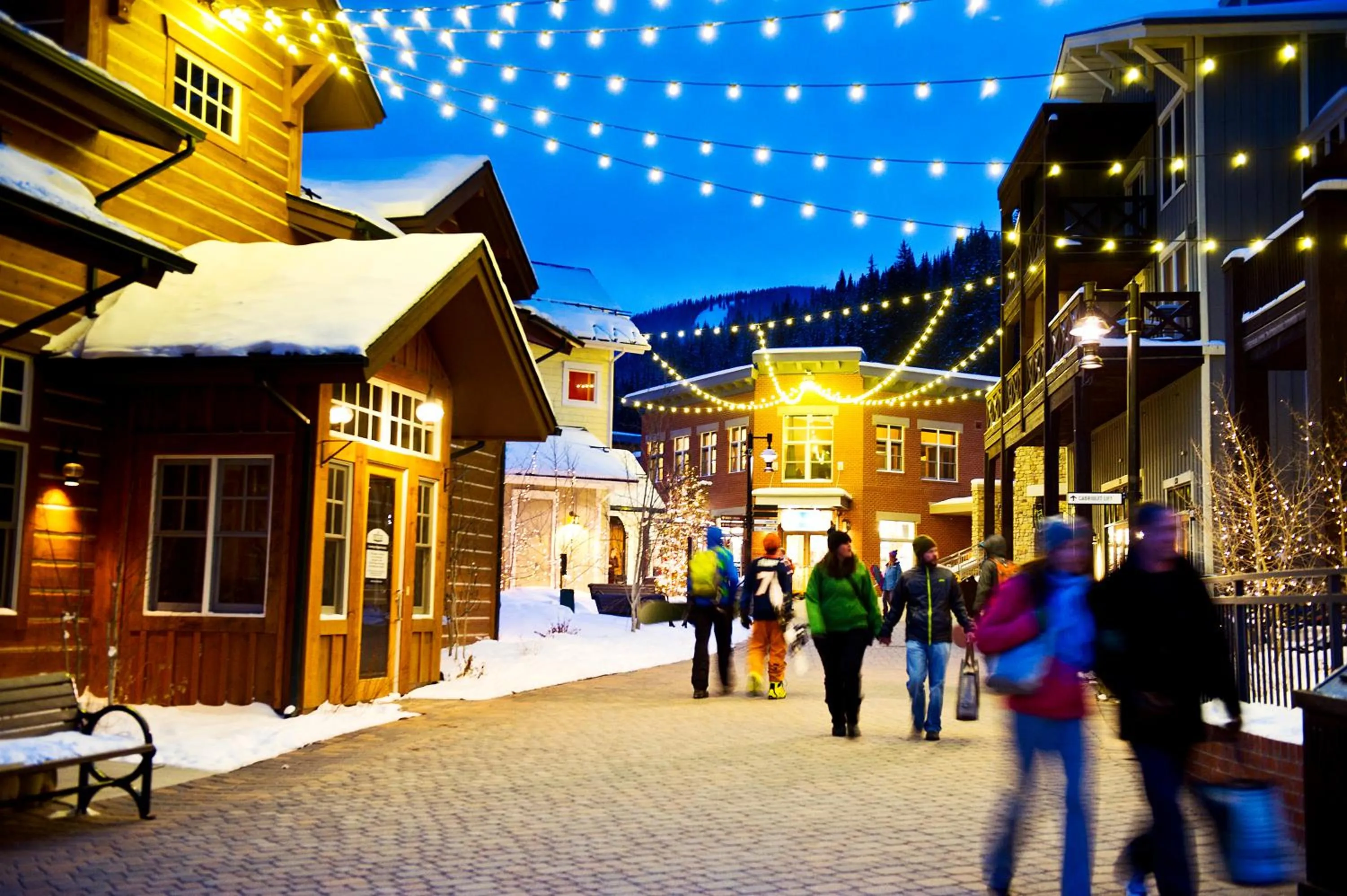 People in Zephyr Mountain Lodge