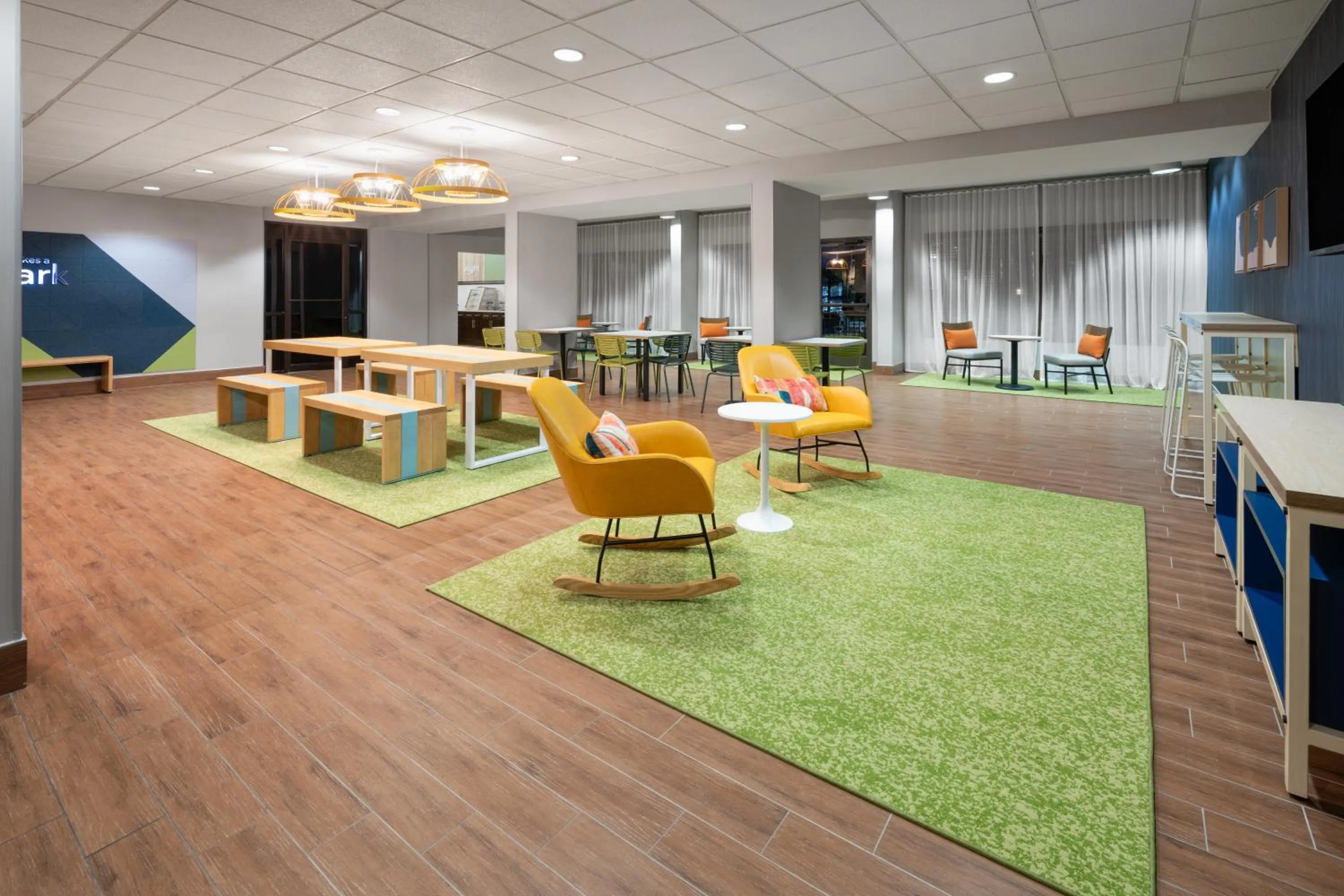 Seating area in Spark by Hilton Decatur