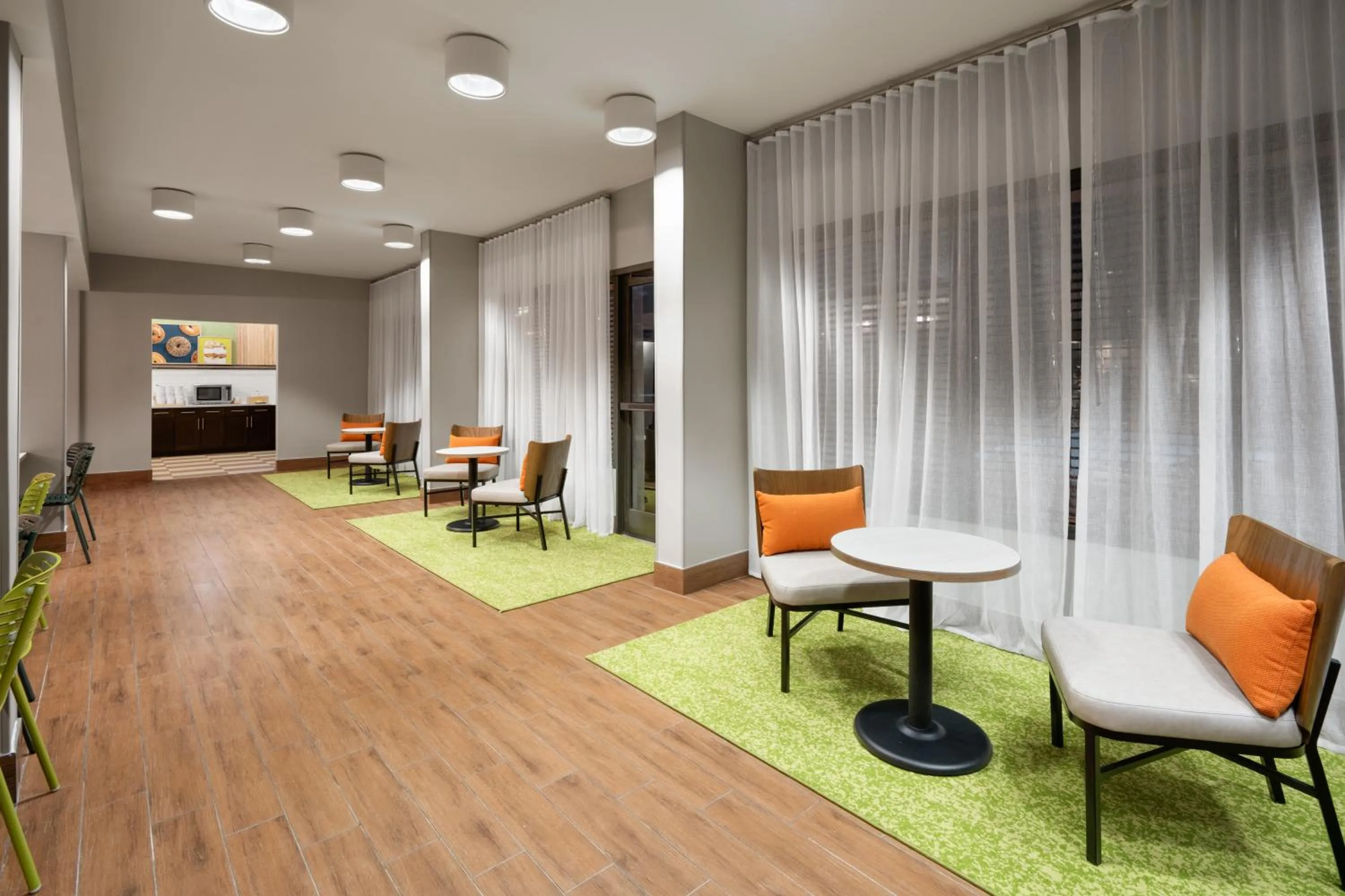 Seating area in Spark by Hilton Decatur