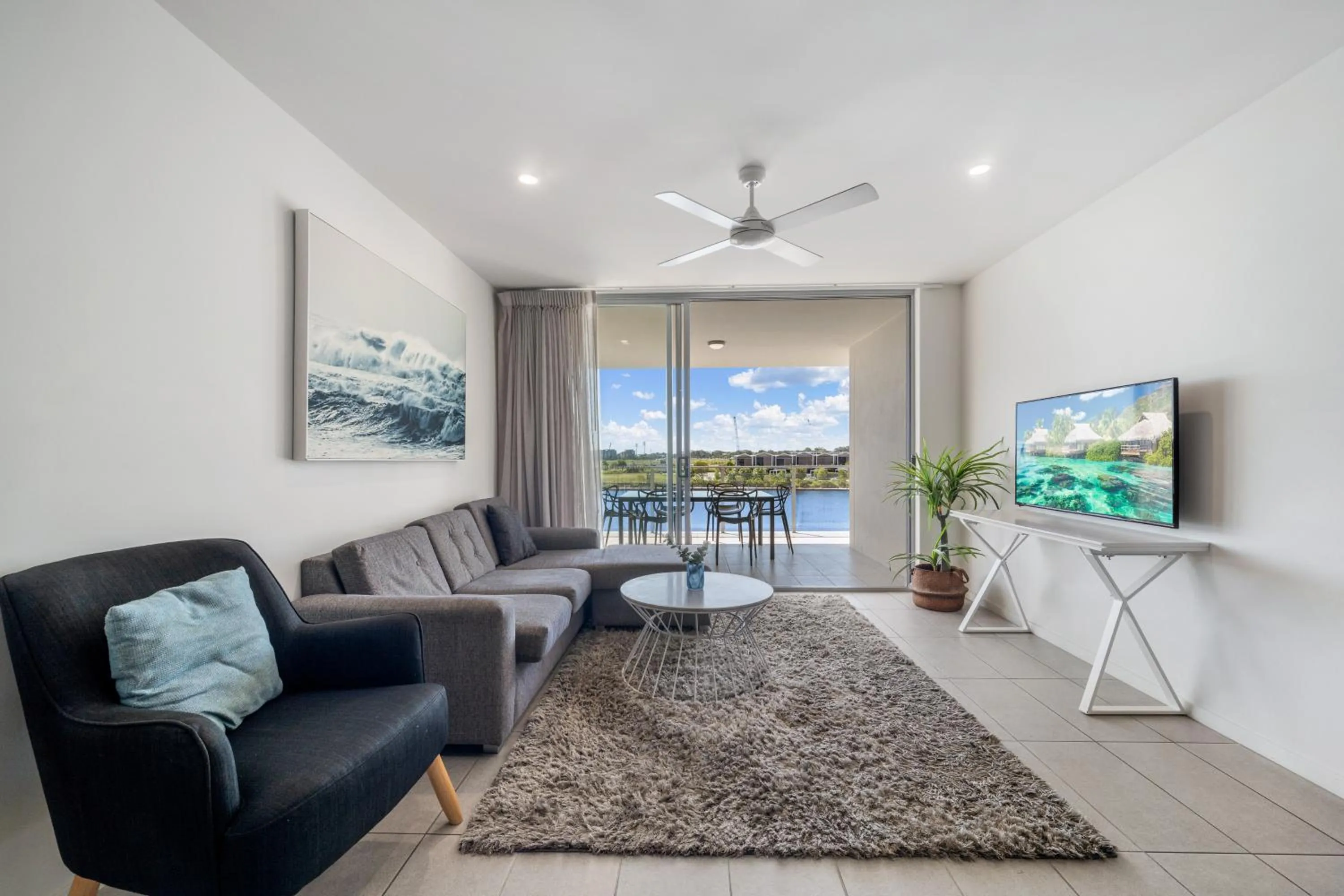 Living room in North Shore Oceanside Kawana