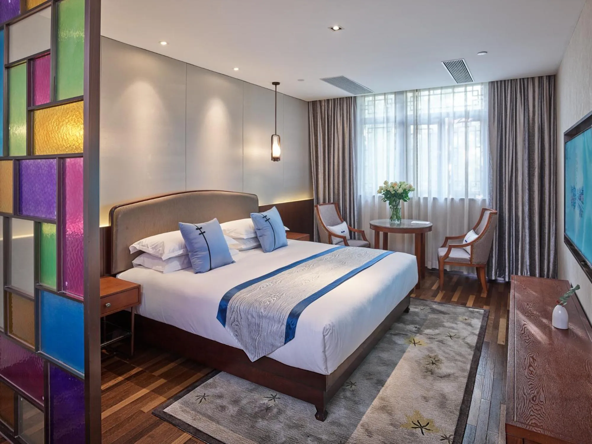 Bed in SSAW Boutique Hotel Nanjing Grand Theatre