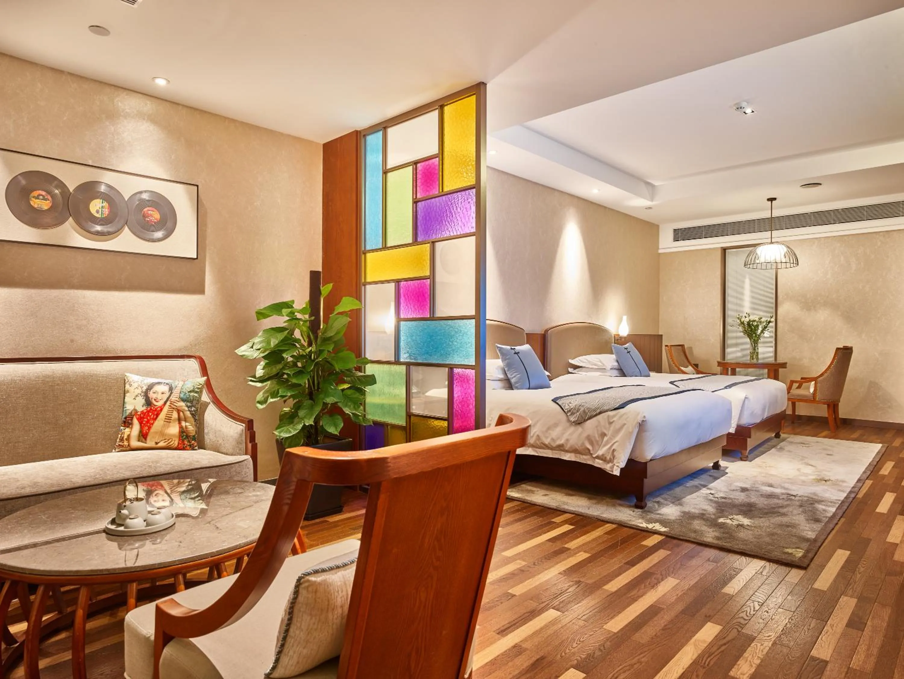 Bed in SSAW Boutique Hotel Nanjing Grand Theatre
