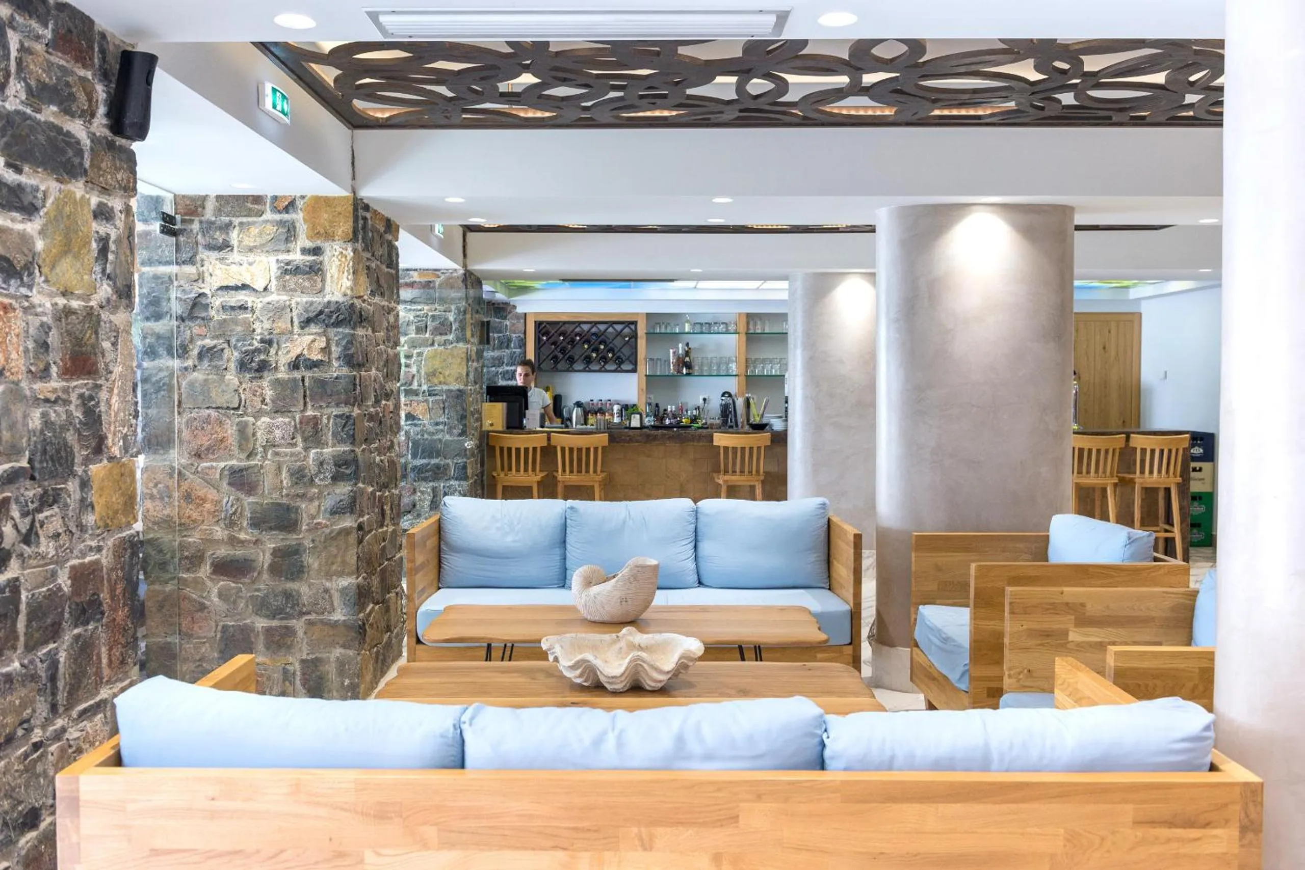 Seating area in Elounda Orama