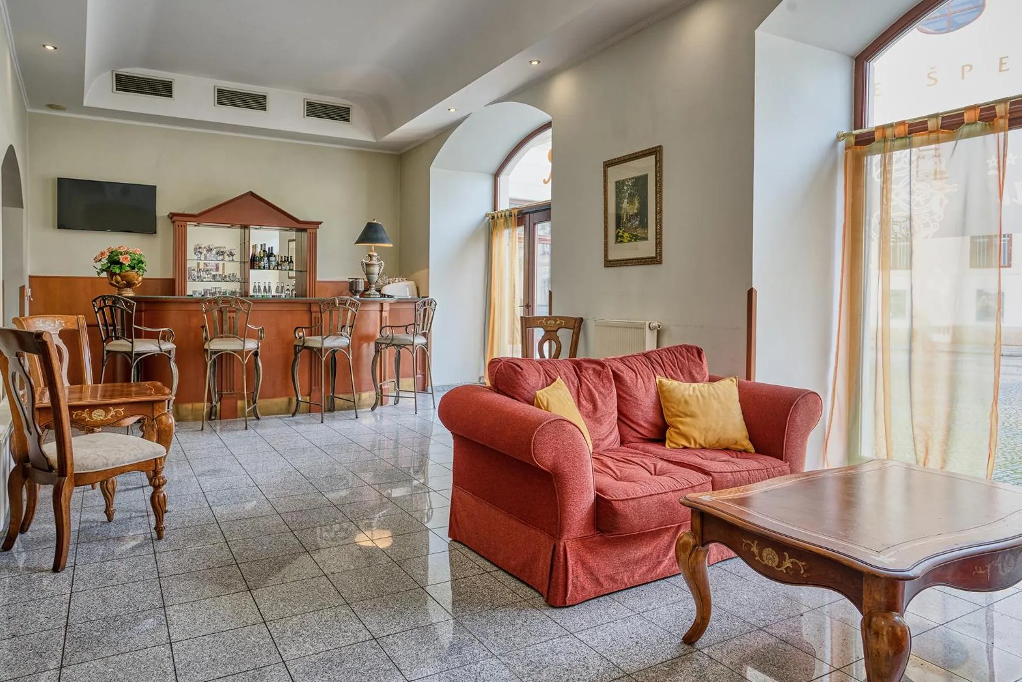Seating area in Hotel Royal