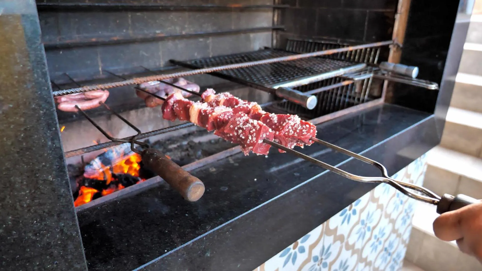 BBQ facilities in Hotel Paraíso das Águas Bonito