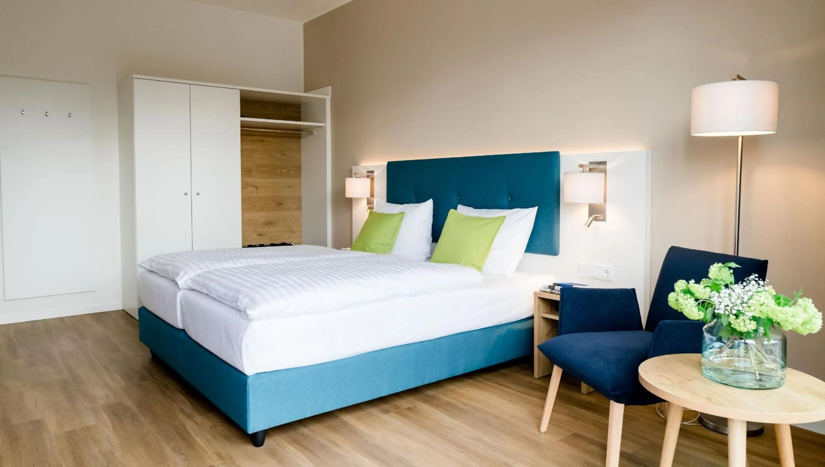 Bed in Haus Rissen Gaestehaus