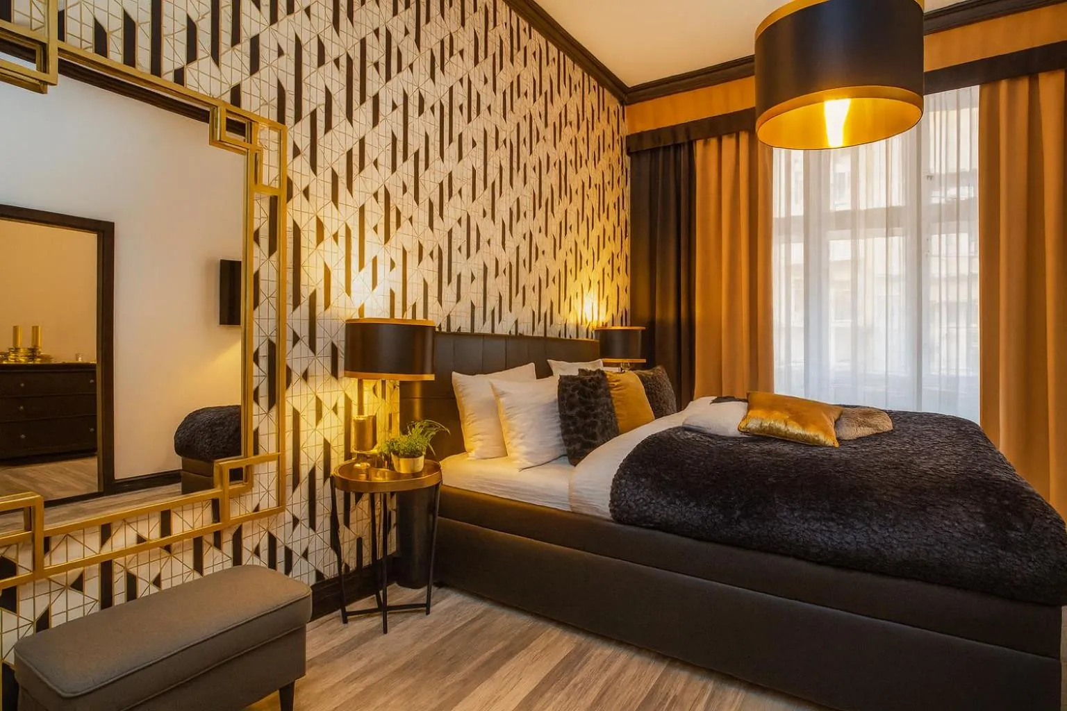 Bedroom, Bed in Golden Prague Rooms