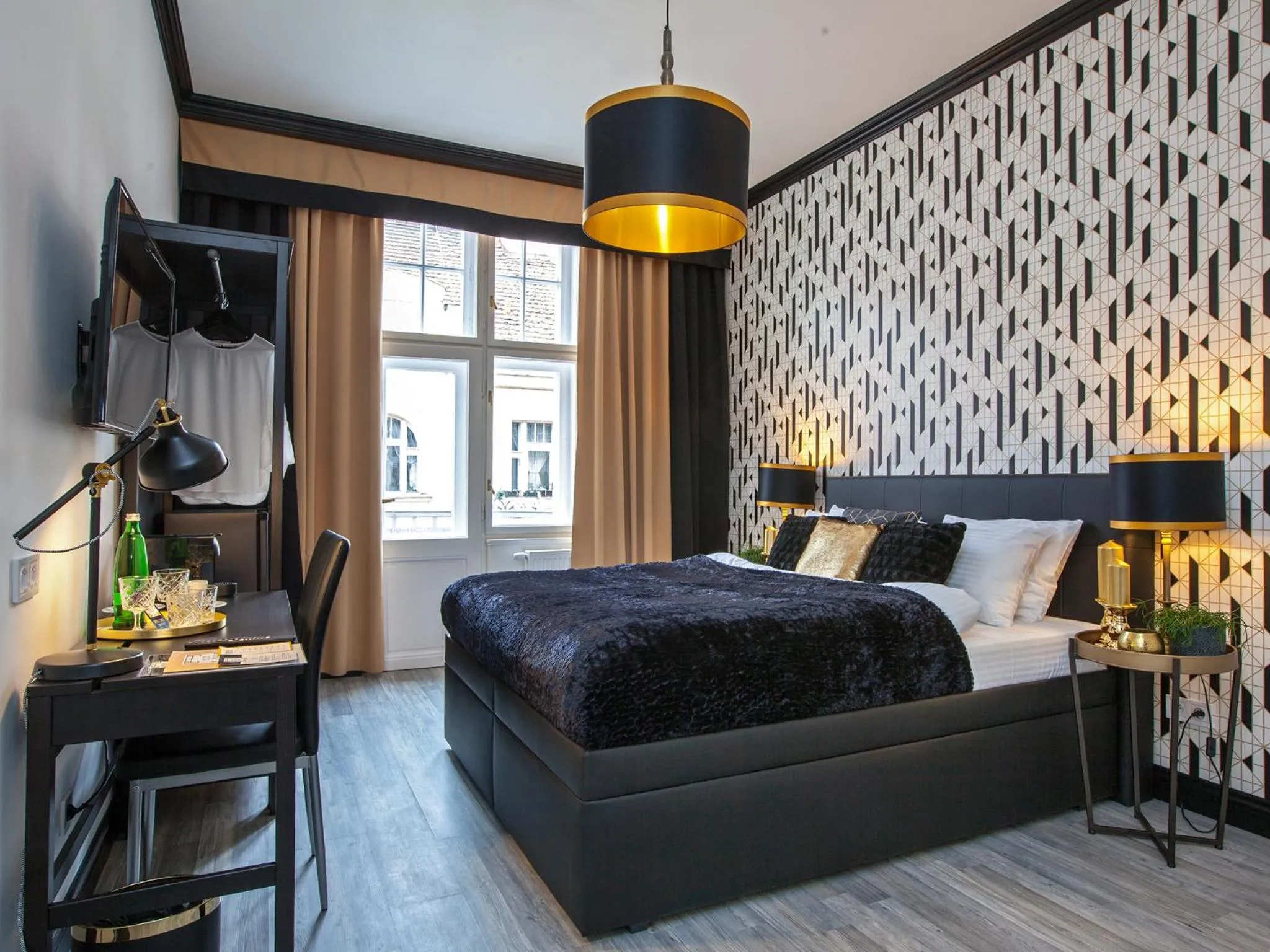 Bedroom, Bed in Golden Prague Rooms