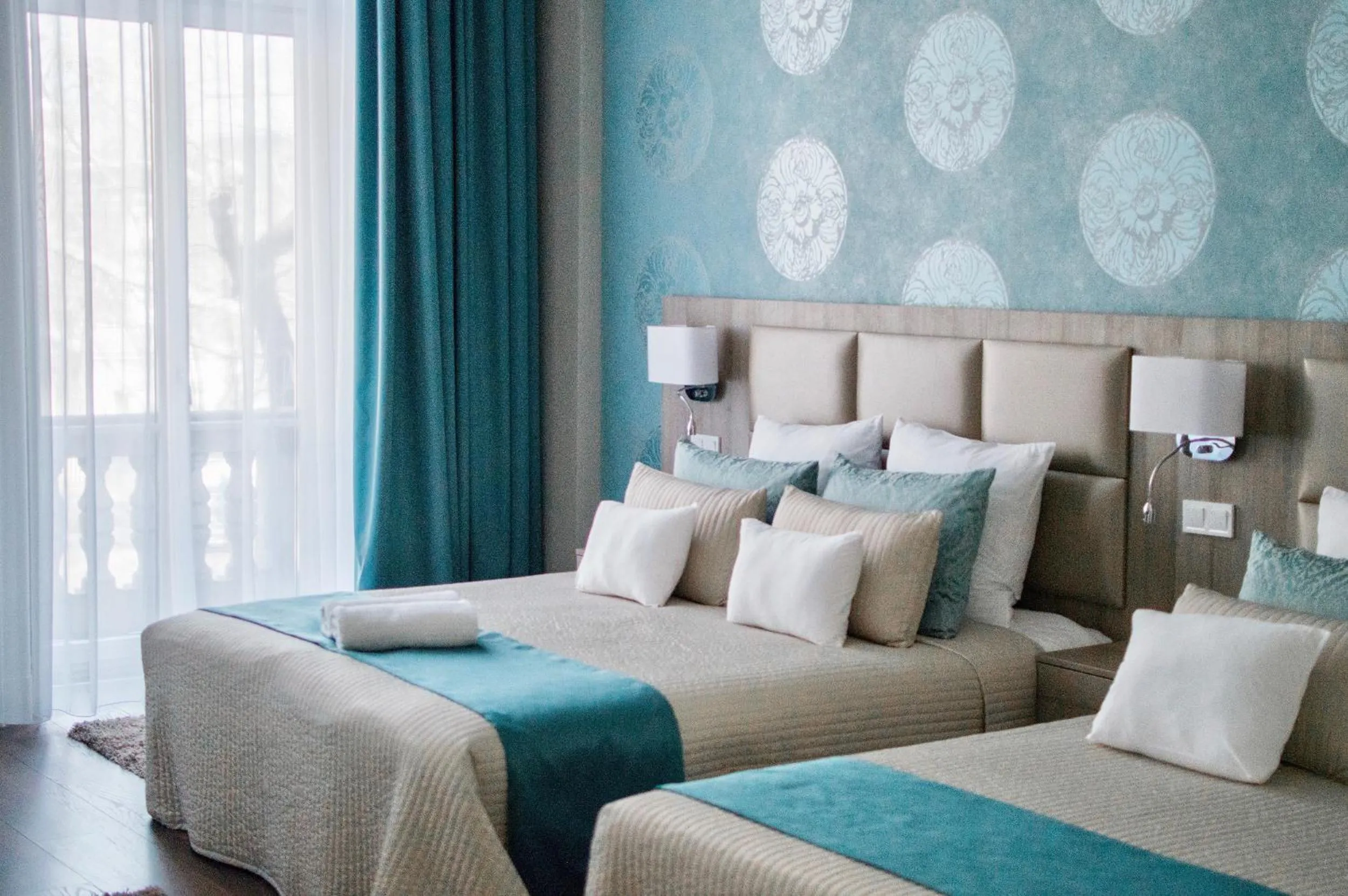 Bed in Harmonia Palace - Luxury Apartments