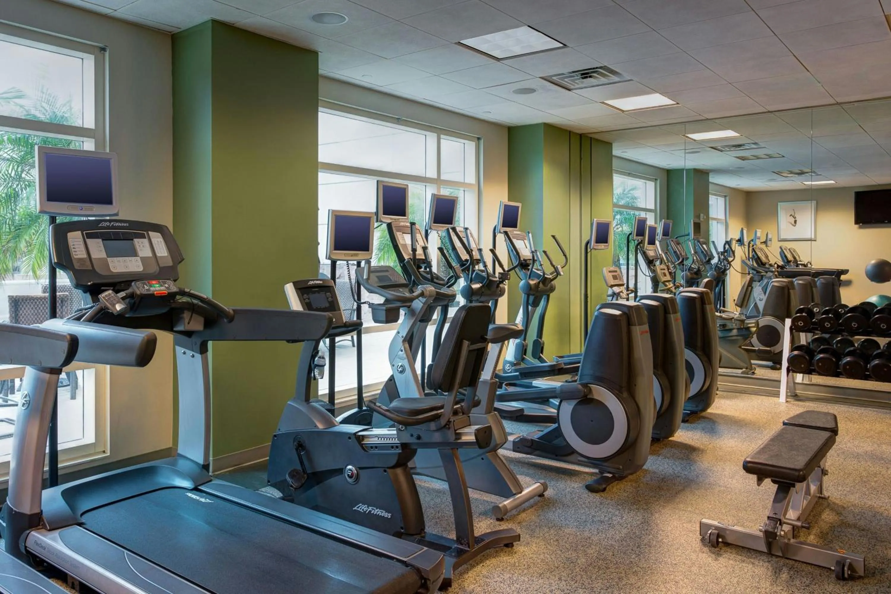 Fitness centre/facilities in The Woodlands Waterway Marriott Hotel and Convention Center