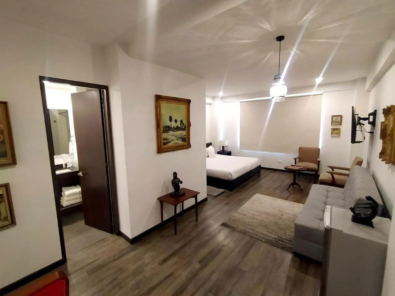 Bed in Hotel Museo San Moritz