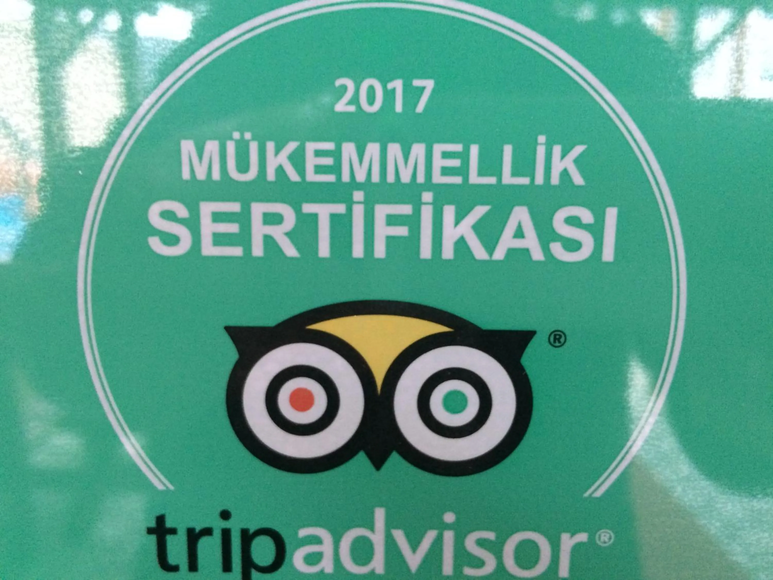 Certificate/Award in Amasra Ceylin Otel