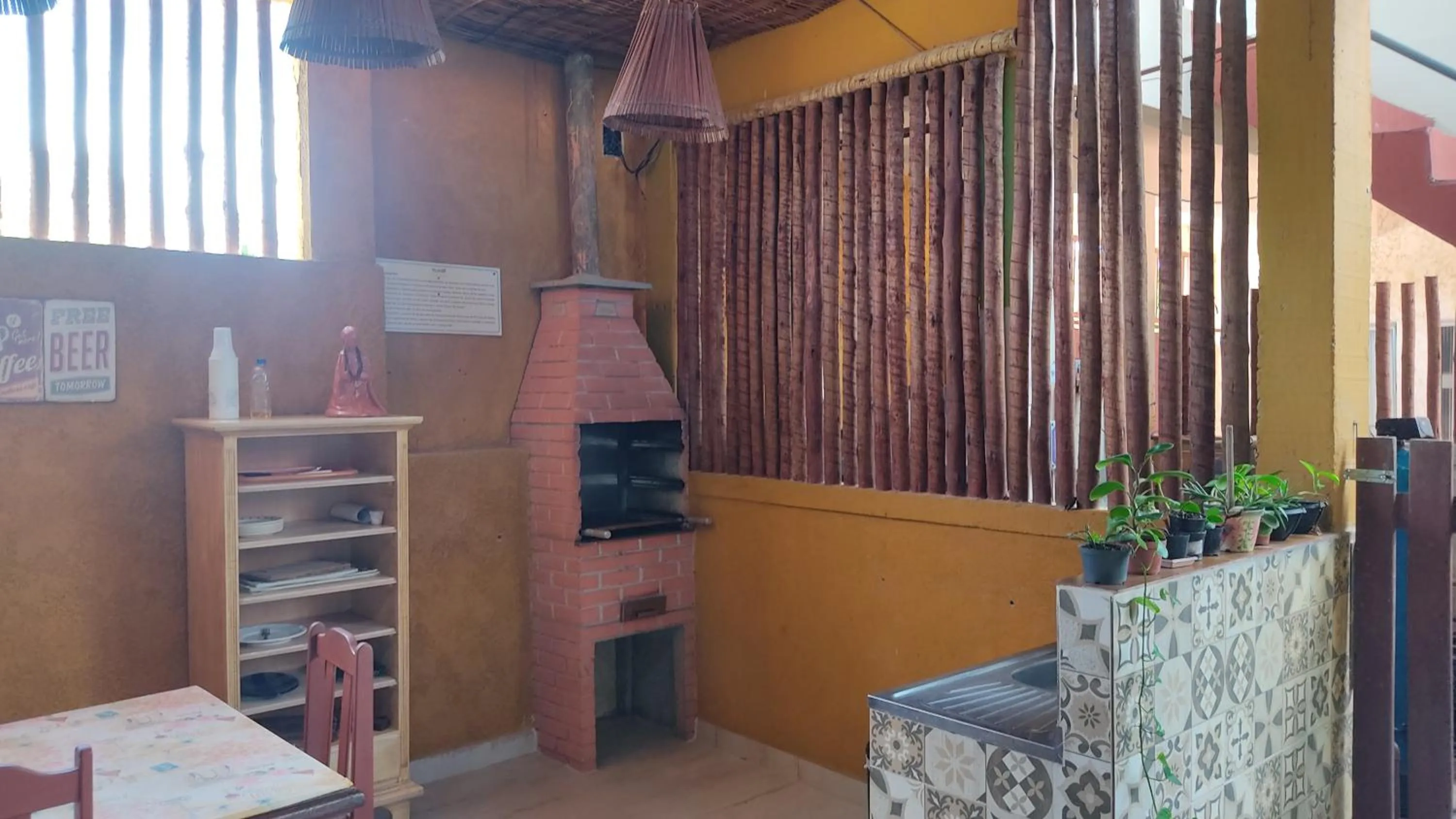 BBQ facilities in Pousada Novo Prado