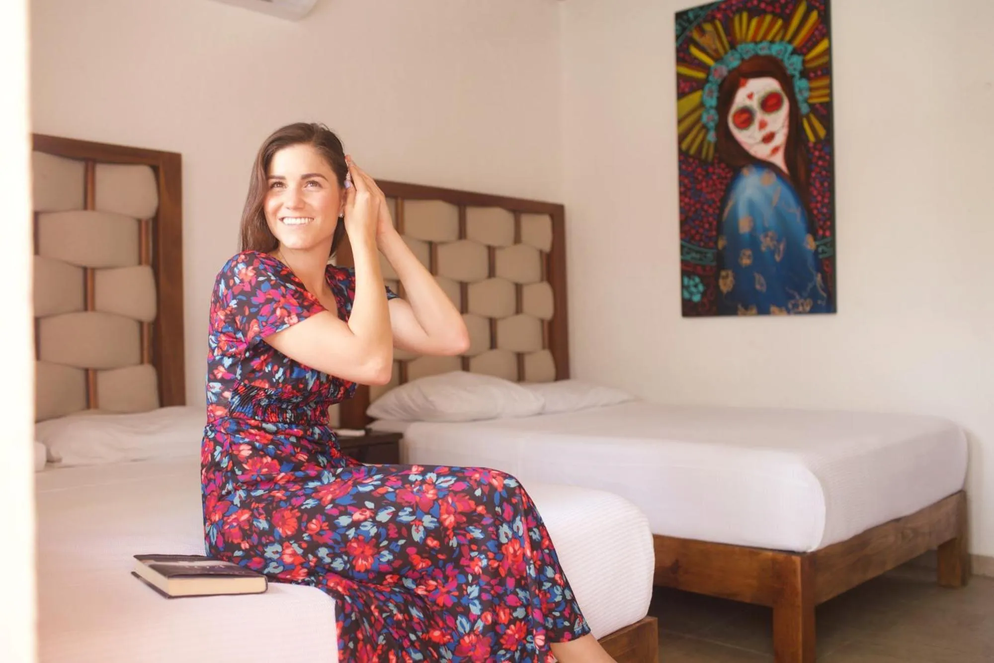 Bed in Kinta Kan Hotel Cozumel