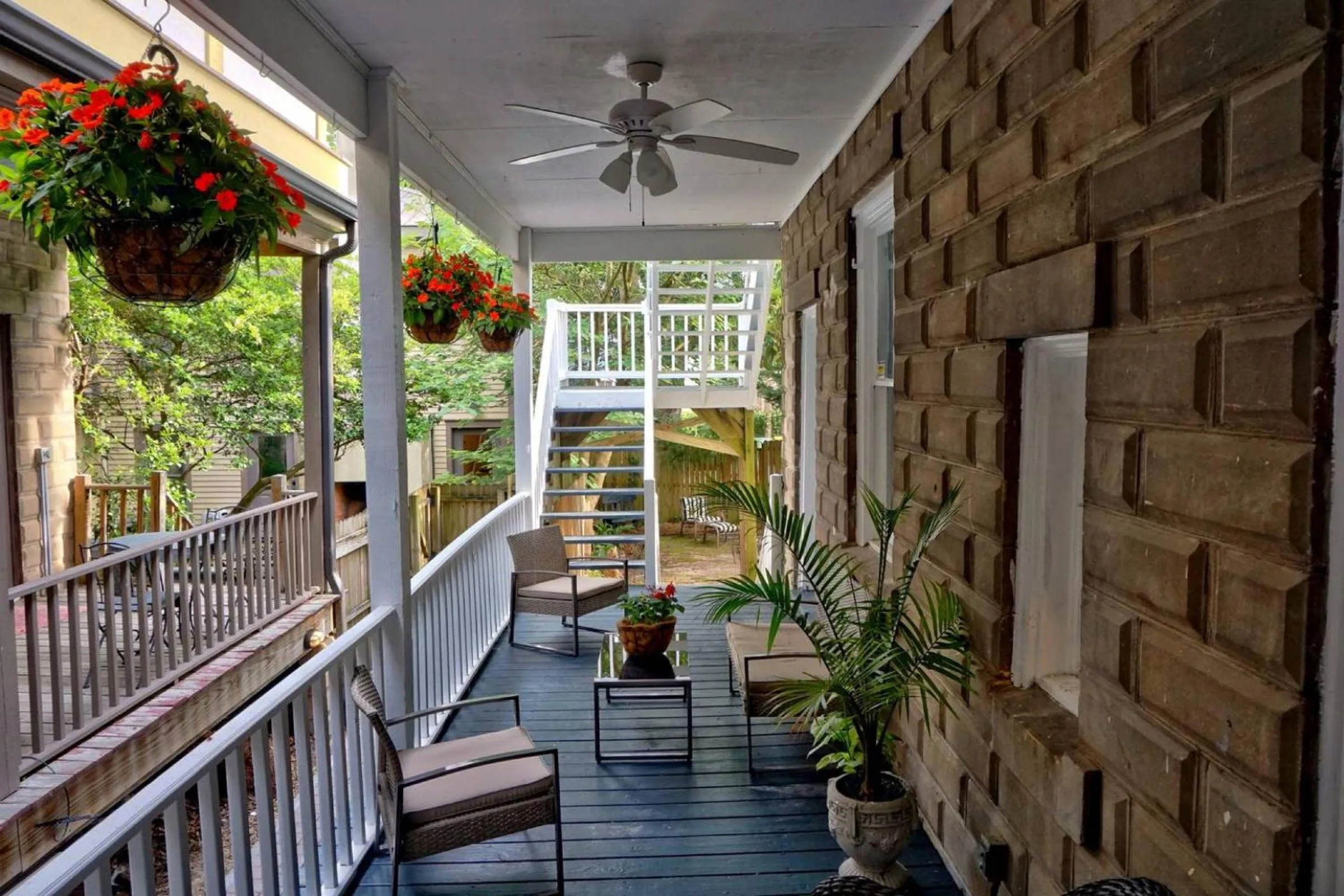 Patio in Beautiful 6 Bed, 5 Bath Historic Savannah Home