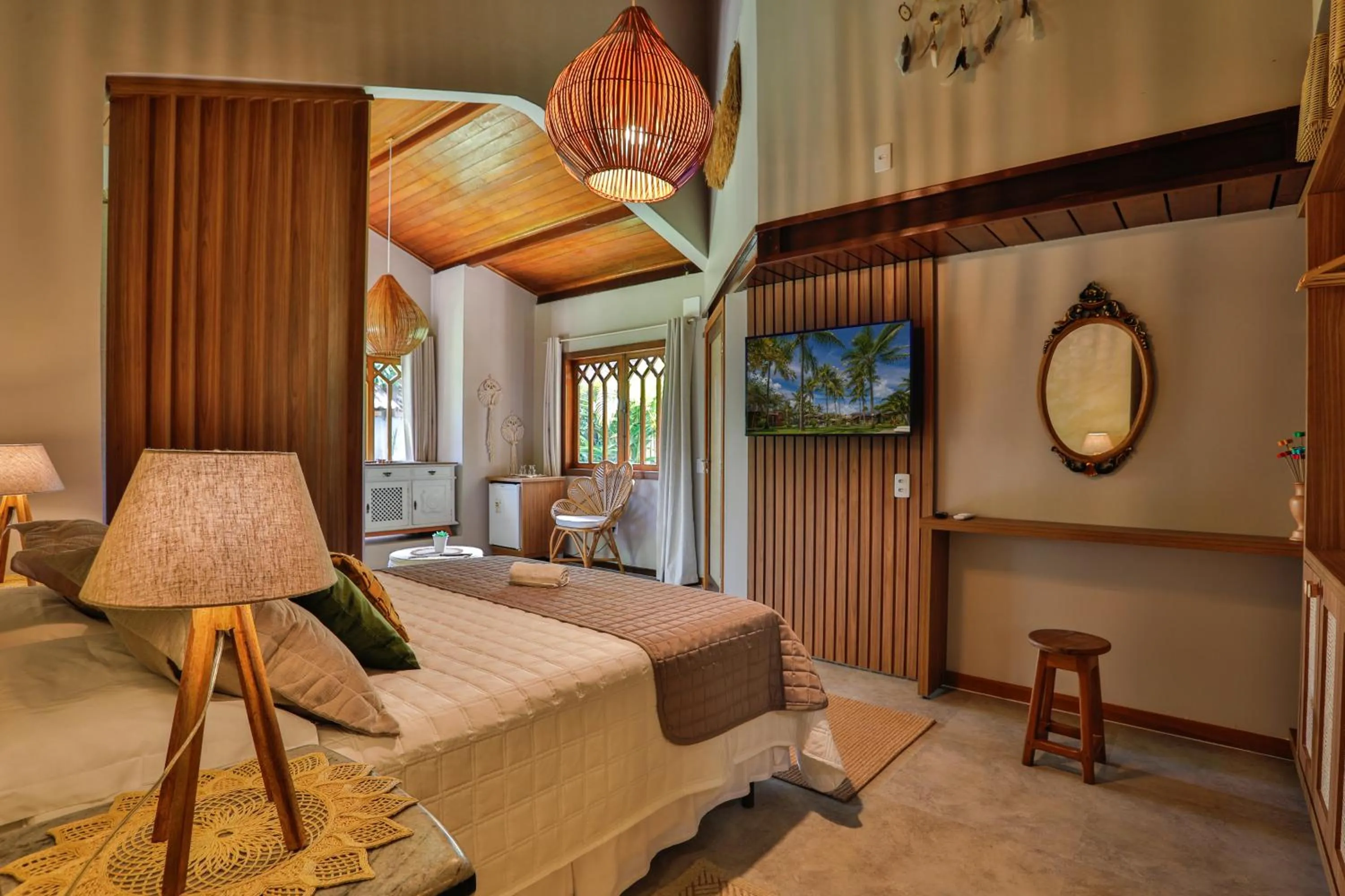 TV and multimedia, Bed in Pousada Recanto do Arraial